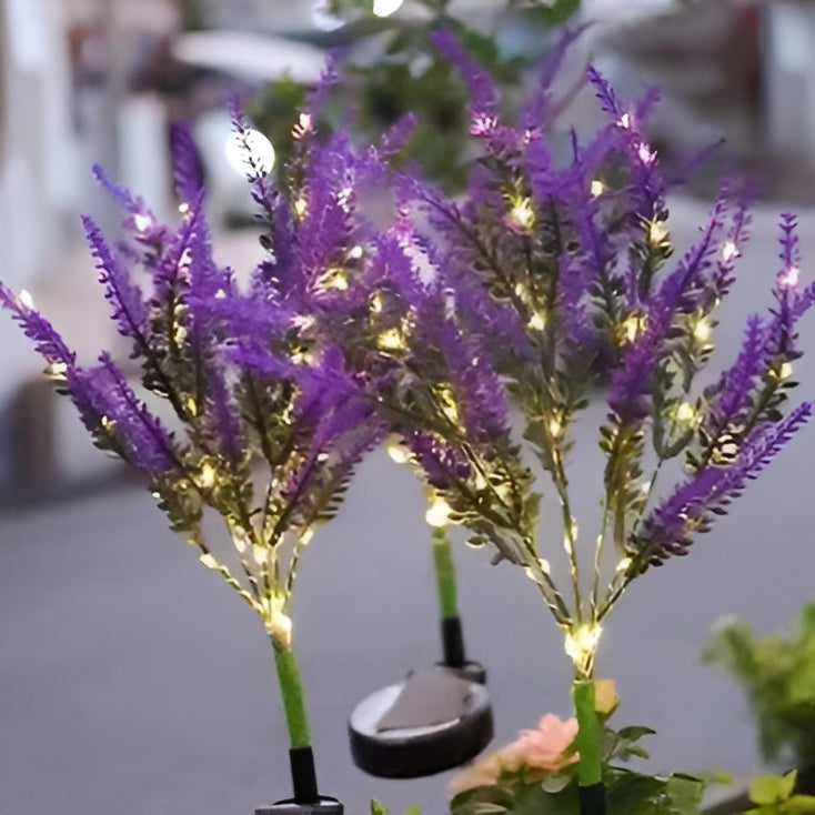 Led Blumenlampe Aus Edelstahl – Solarbetriebene Wasserdichte Gartenleuchte Für Gärten Terrassen Und Wege - Lampe