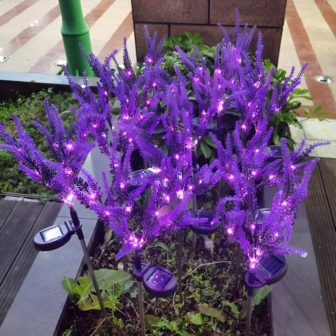 Led Blumenlampe Aus Edelstahl – Solarbetriebene Wasserdichte Gartenleuchte Für Gärten Terrassen Und Wege - Lampe