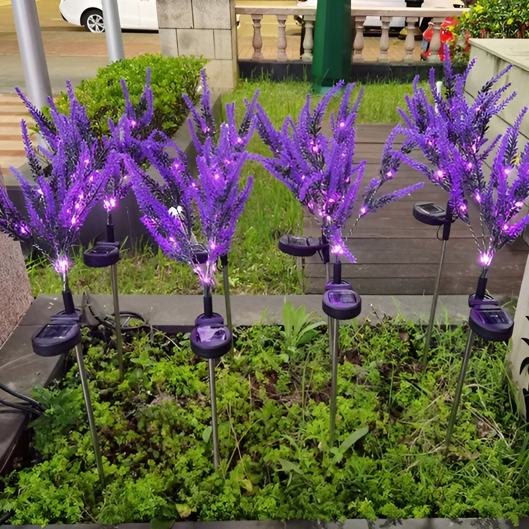Led Blumenlampe Aus Edelstahl – Solarbetriebene Wasserdichte Gartenleuchte Für Gärten Terrassen Und Wege - Lampe