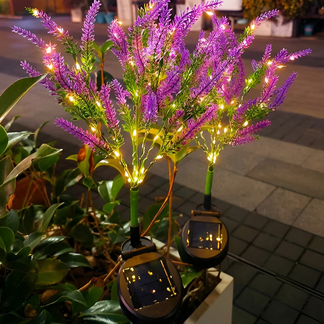 Led Blumenlampe Aus Edelstahl – Solarbetriebene Wasserdichte Gartenleuchte Für Gärten Terrassen Und Wege - Warmes Licht