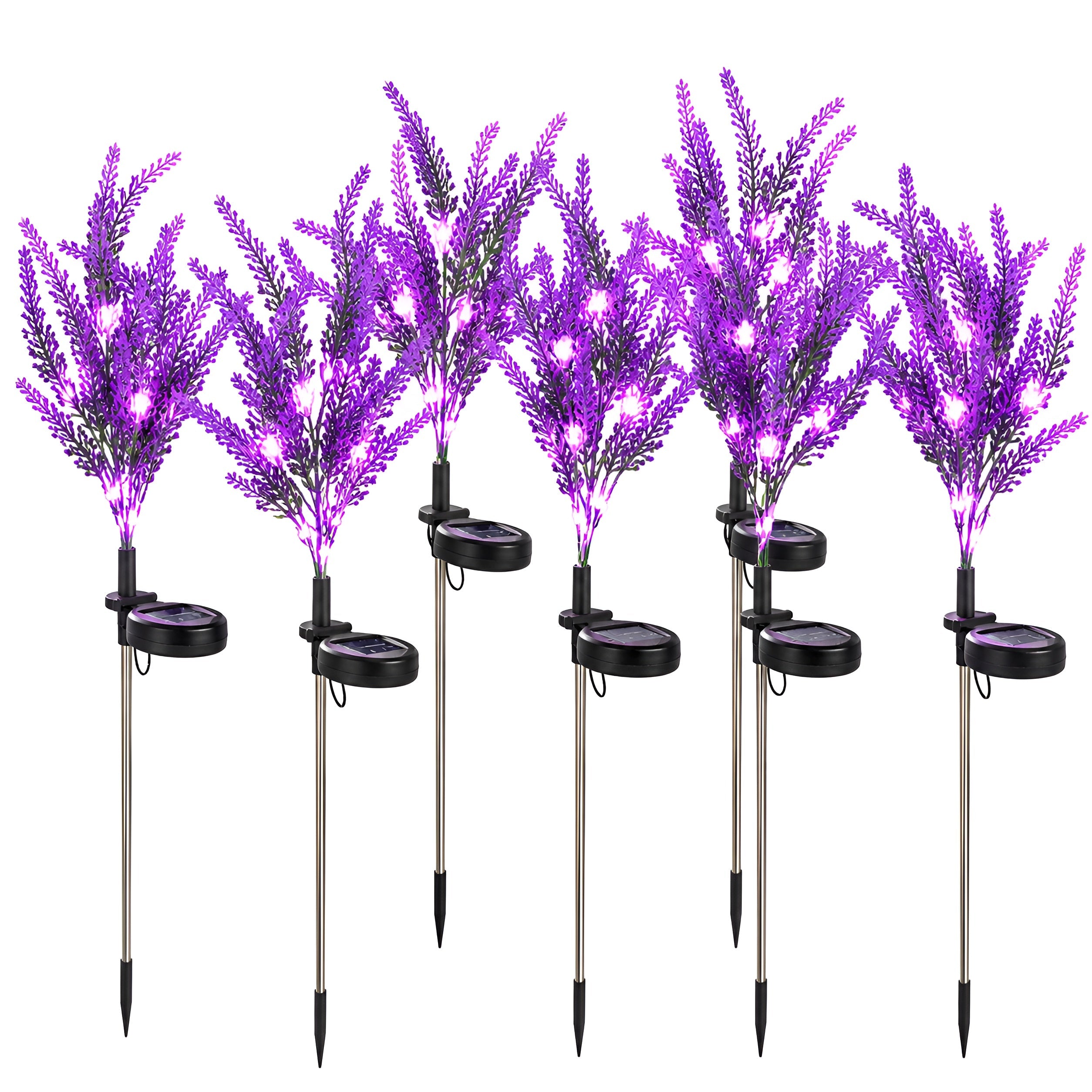 Led Blumenlampe Aus Edelstahl – Solarbetriebene Wasserdichte Gartenleuchte Für Gärten Terrassen Und Wege - Lampe
