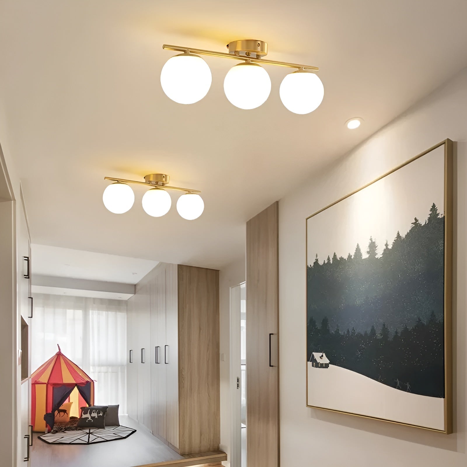 LED-Deckenleuchte aus Glas – Nordisches Design | Für Wohn- & Schlafzimmer - Deckenleuchte