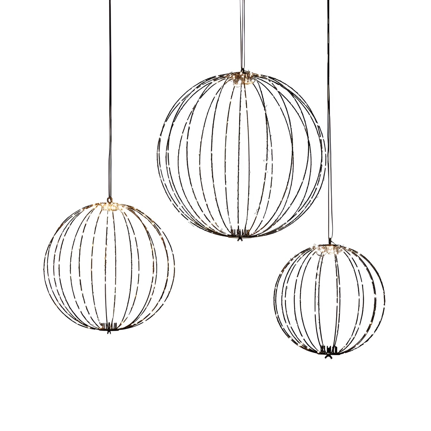 LED-Globus-Set Brilliant – Leuchtende Dekorationskugeln für den Garten - Hängelampe