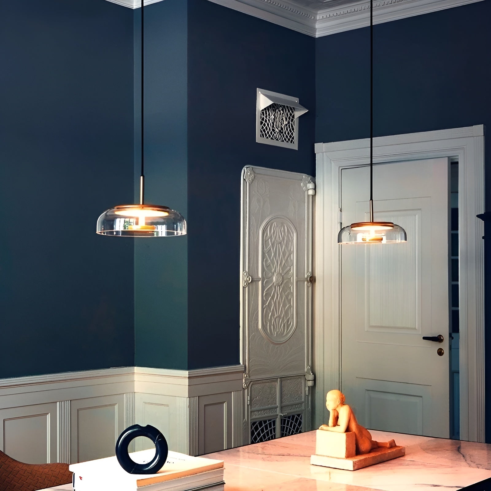 LED-Pendelleuchte aus Glas – Stilvolle Beleuchtung für Esszimmer Schlafzimmer & Wohnzimmer - Pendelleuchte