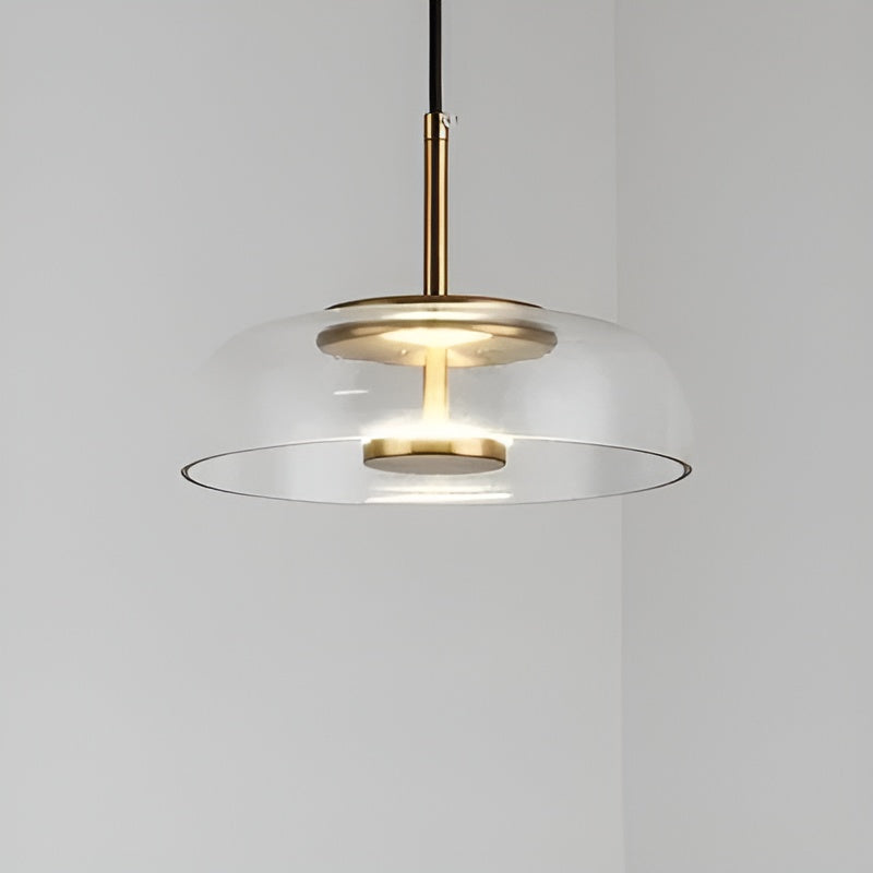 LED-Pendelleuchte aus Glas – Stilvolle Beleuchtung für Esszimmer Schlafzimmer & Wohnzimmer - Transparent / Warmes Licht