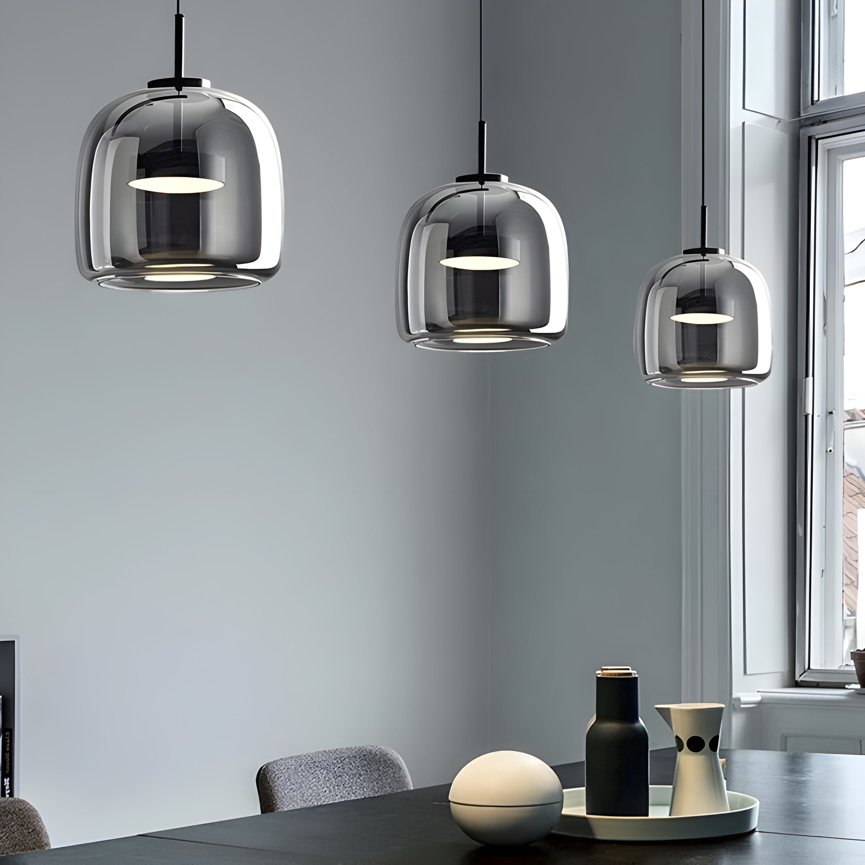 LED-Pendelleuchte Glas – Retro-Design mit Warmem Licht für Esszimmer & Küche - Pendelleuchte