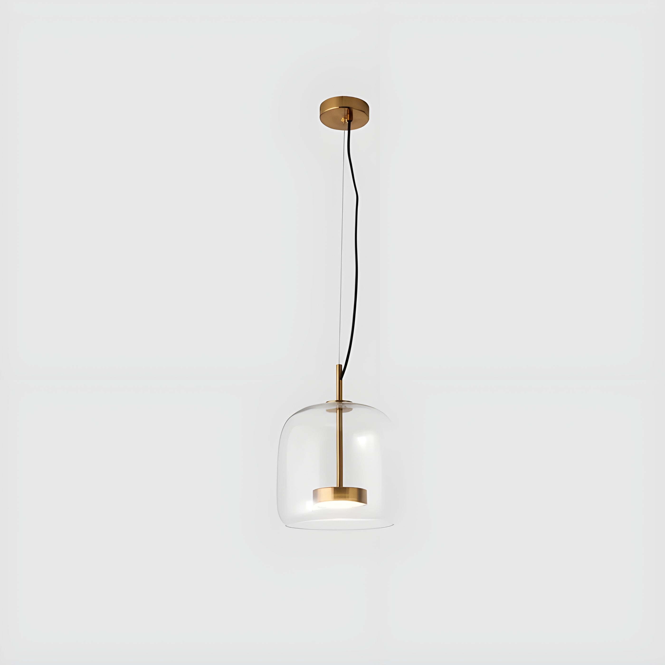 LED-Pendelleuchte Glas – Retro-Design mit Warmem Licht für Esszimmer & Küche - Klar / 26cm / Warmes Weiß - Pendelleuchte
