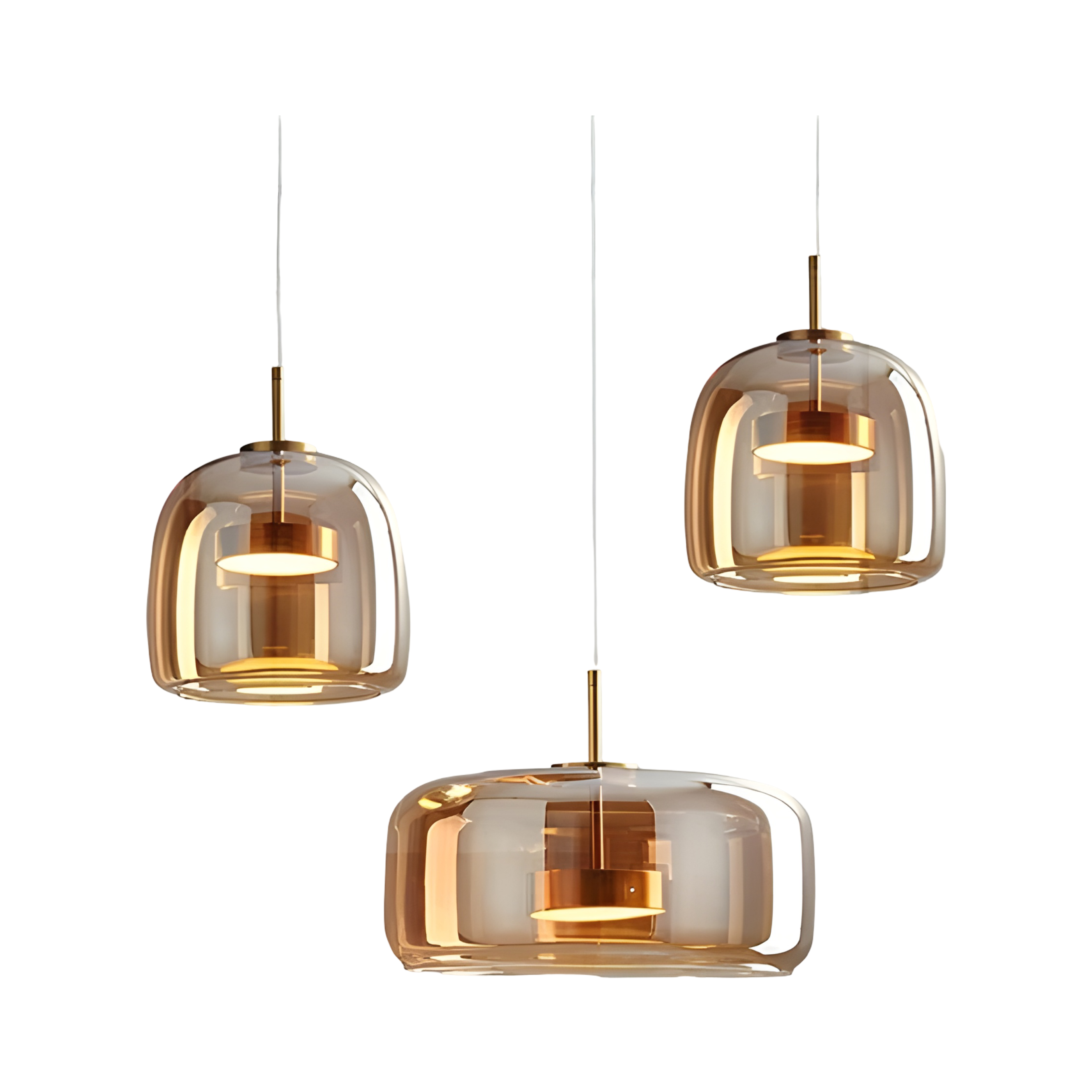 LED-Pendelleuchte Glas – Retro-Design mit Warmem Licht für Esszimmer & Küche - Pendelleuchte