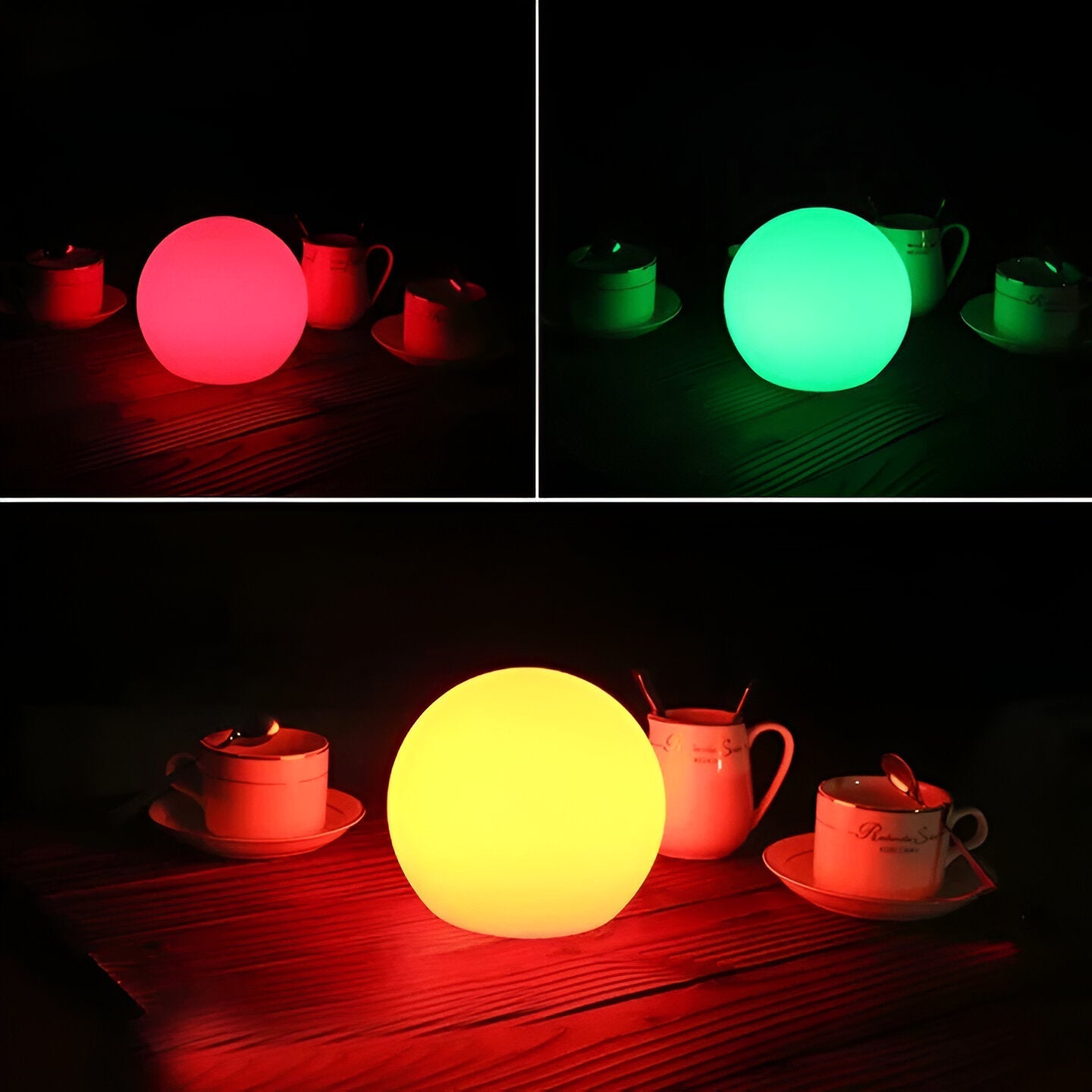 LED-Tischlampe mit Farbwechsel – Stimmungsvolle Kugelleuchte für Wohnräume - Tischlampe