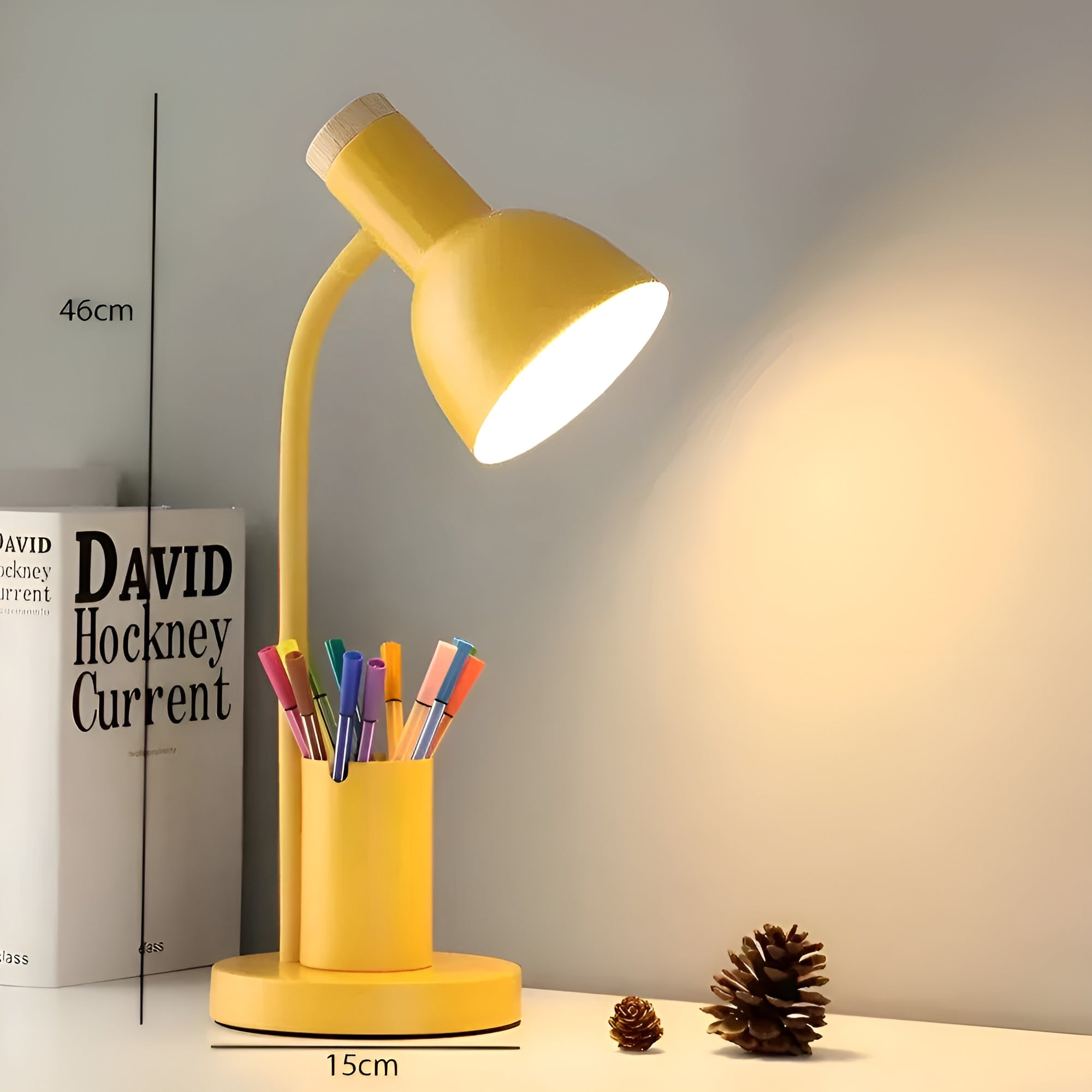 LED-Tischlampe mit Stifthalter – Stilvoll und Praktisch | Ordnung auf dem Schreibtisch - Tischlampe