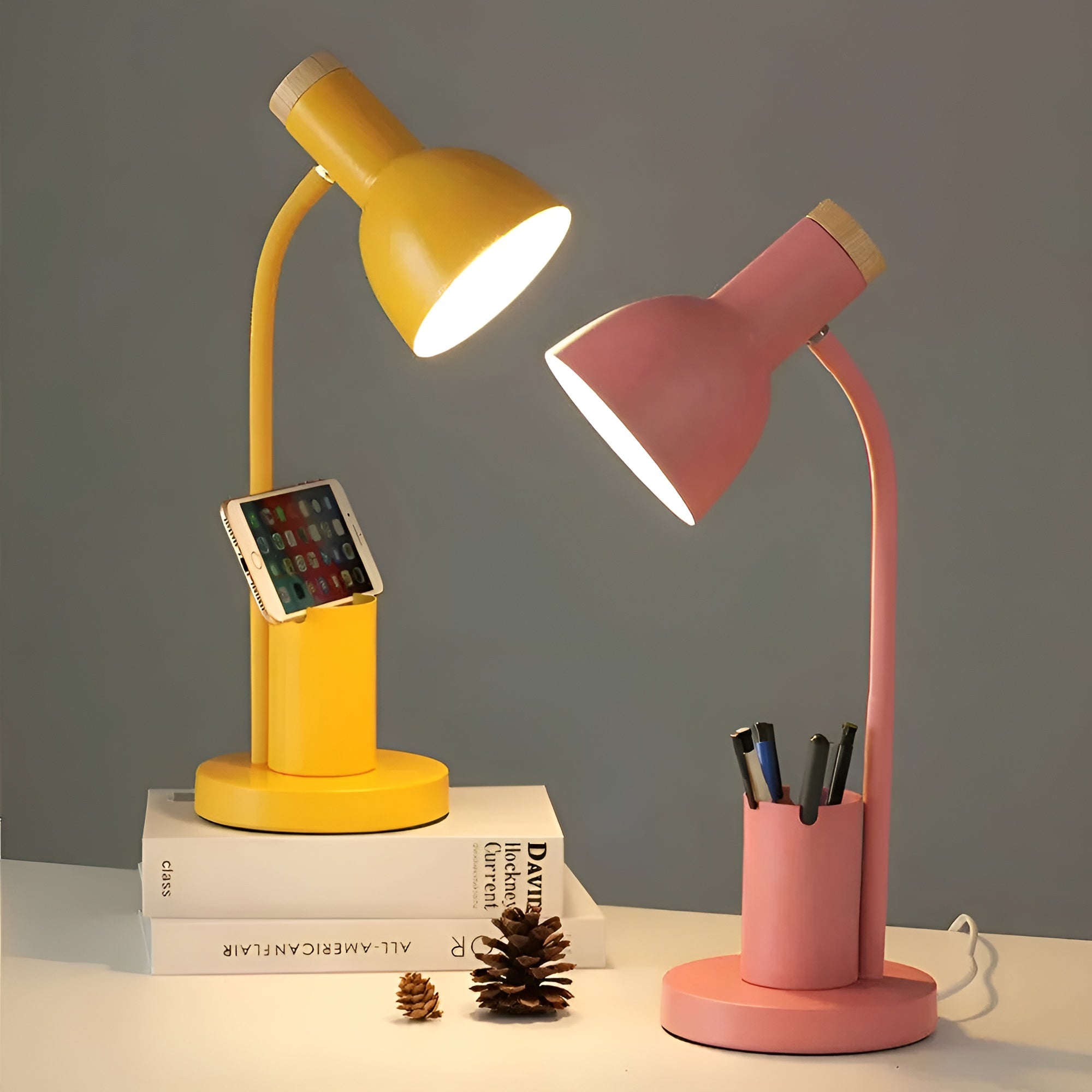 LED-Tischlampe mit Stifthalter – Stilvoll und Praktisch | Ordnung auf dem Schreibtisch - Tischlampe