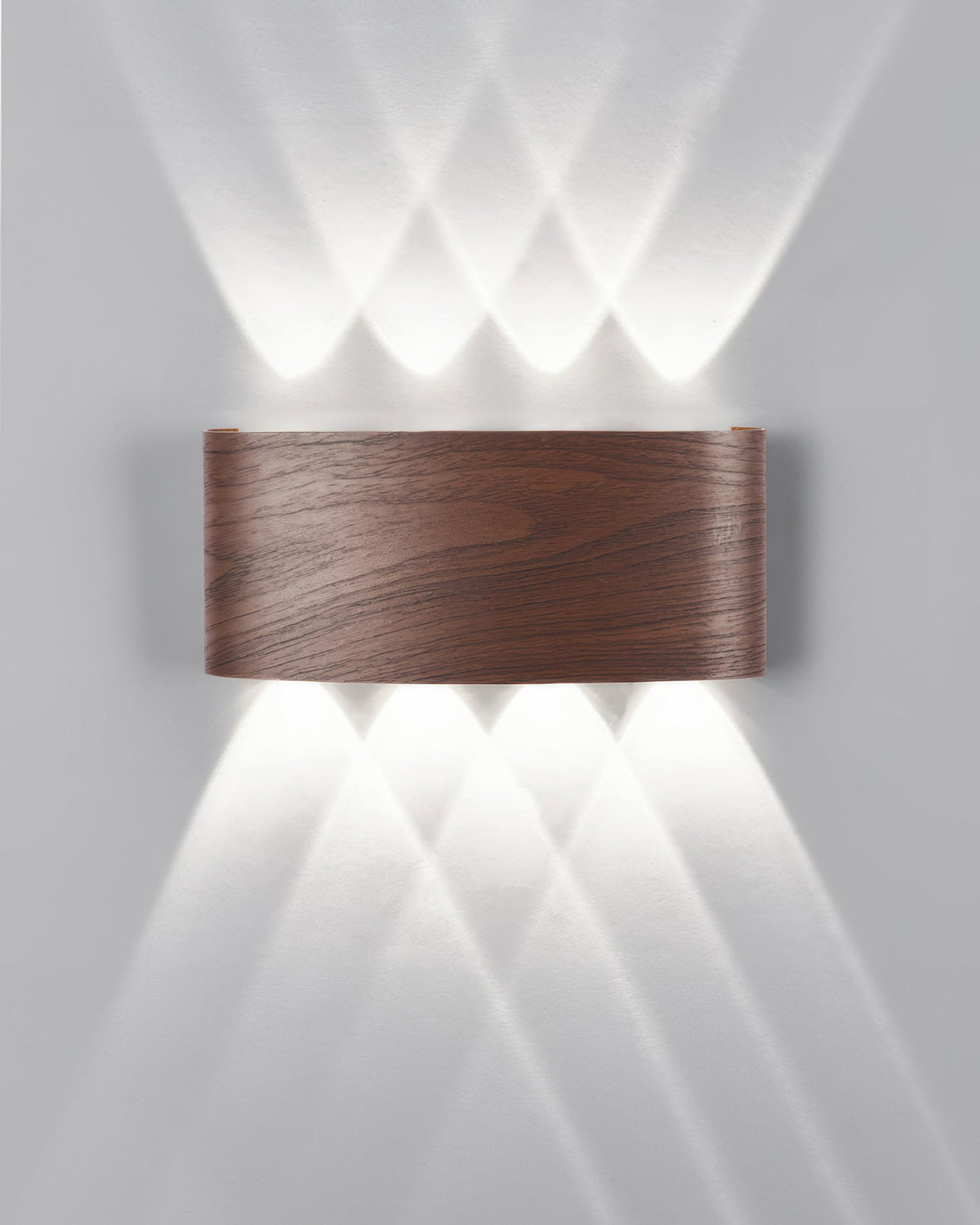 LED Wandleuchte mit Holzoptik – Elegante Innen- und Außenleuchte - Wandleuchten