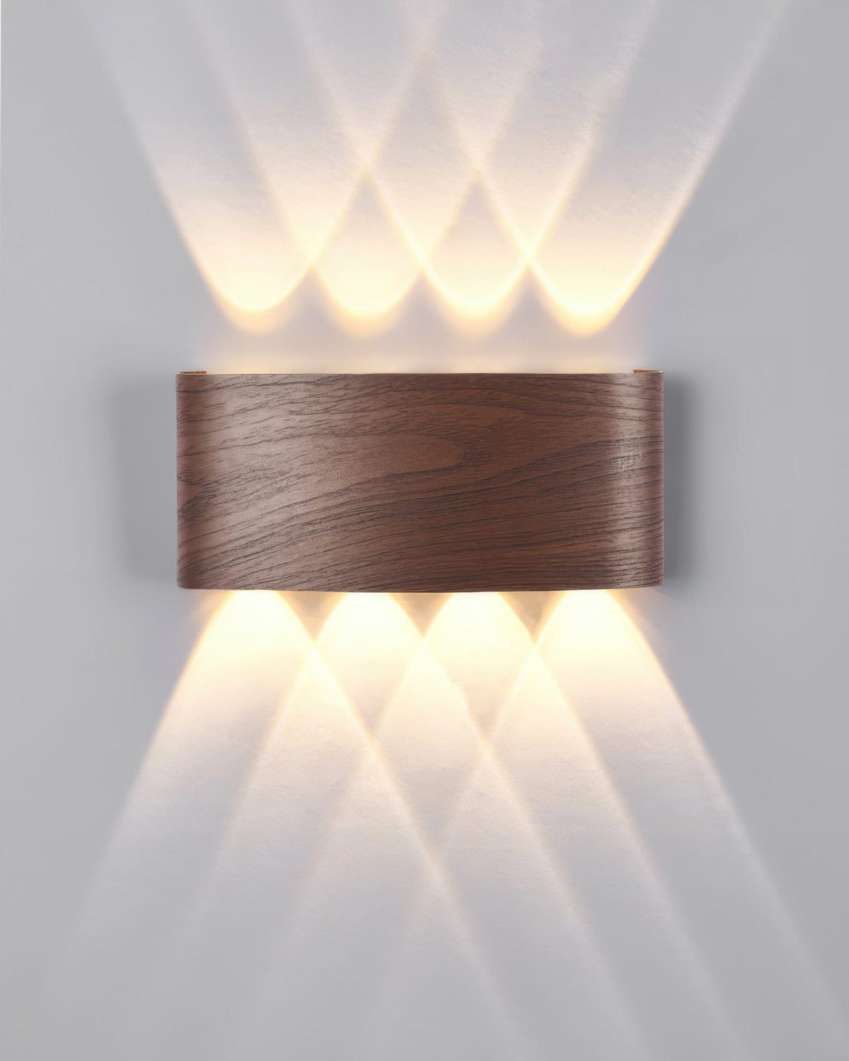 LED Wandleuchte mit Holzoptik – Elegante Innen- und Außenleuchte - Wandleuchten