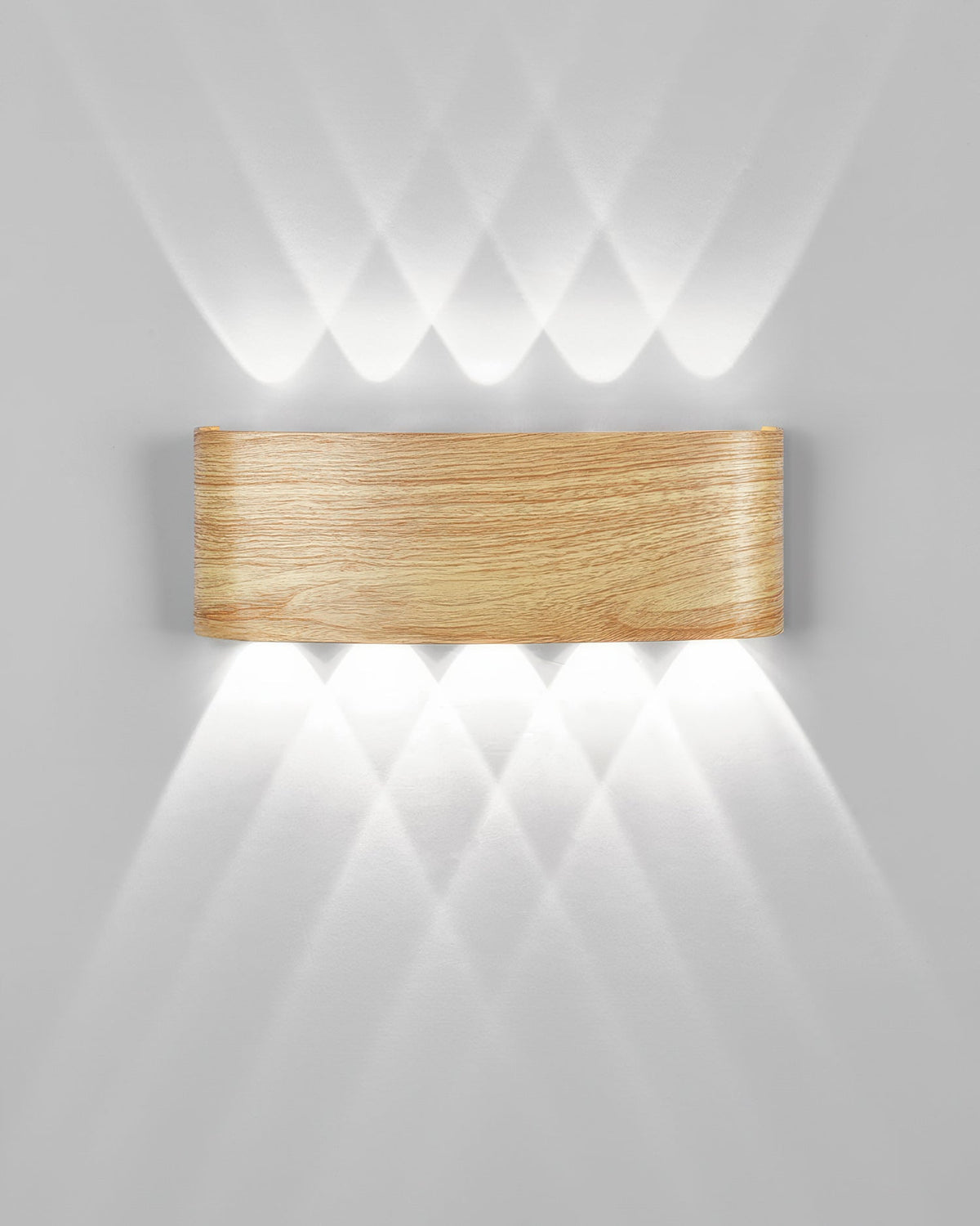 LED Wandleuchte mit Holzoptik – Elegante Innen- und Außenleuchte - Wandleuchten