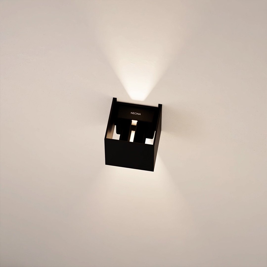 LED Wandleuchte mit verstellbaren Lichtblenden – Innen & Außen - Wandleuchten