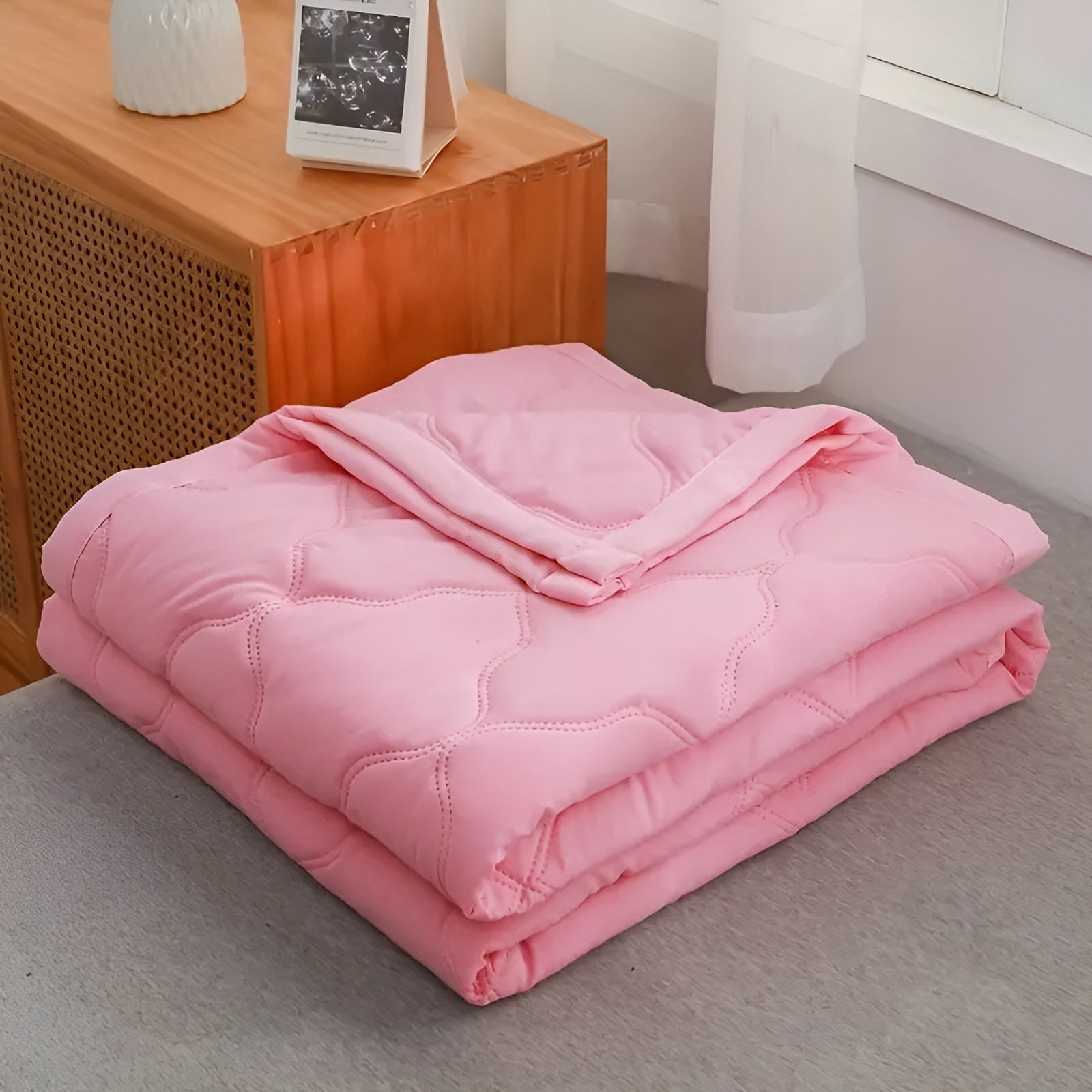 Leichte Sommerdecke – Kühlend & Pflegeleicht | Perfekt für Einzel- und Doppelbetten - Rosa Rot / 100cm*150cm