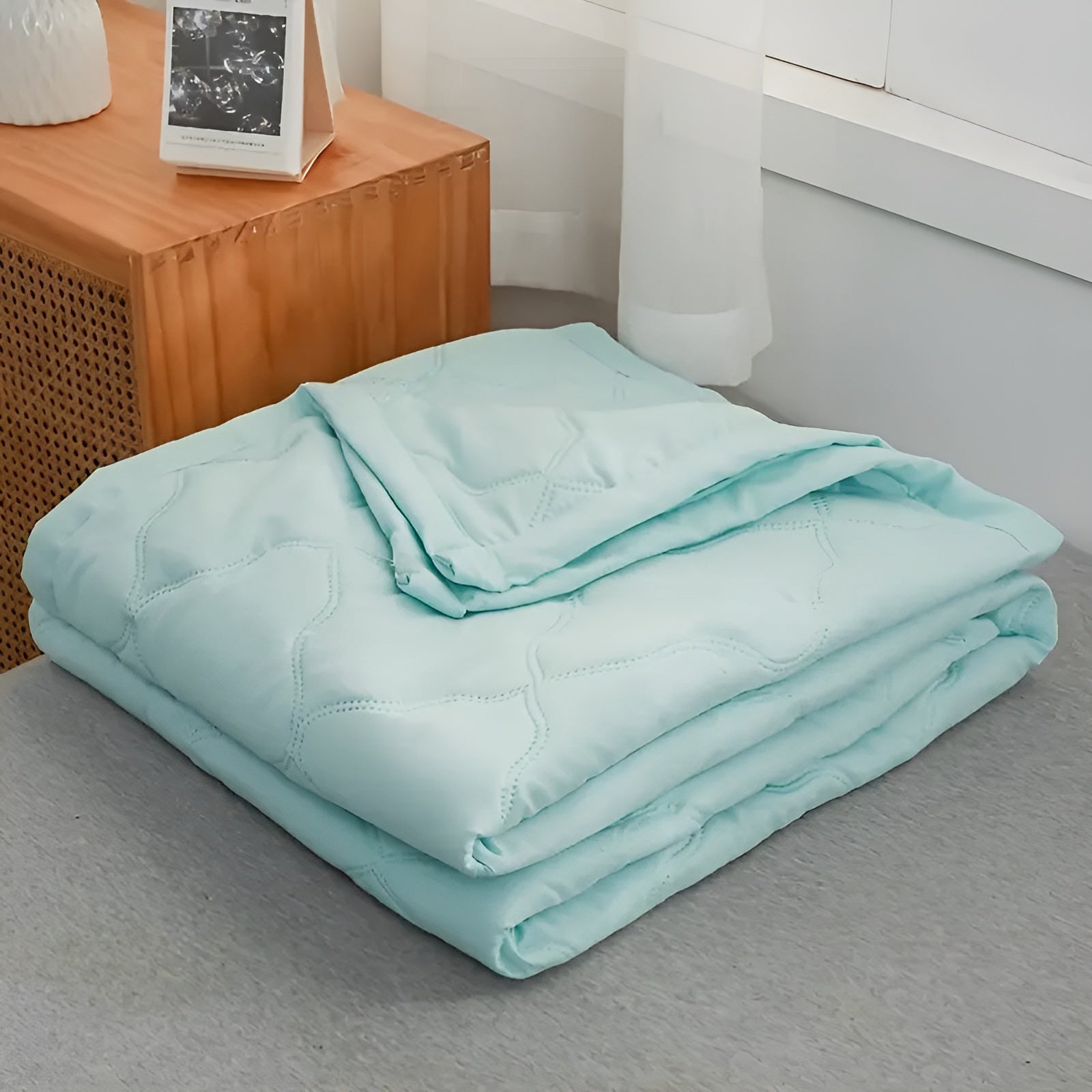Leichte Sommerdecke – Kühlend & Pflegeleicht | Perfekt für Einzel- und Doppelbetten - Hellgrün / 100cm*150cm