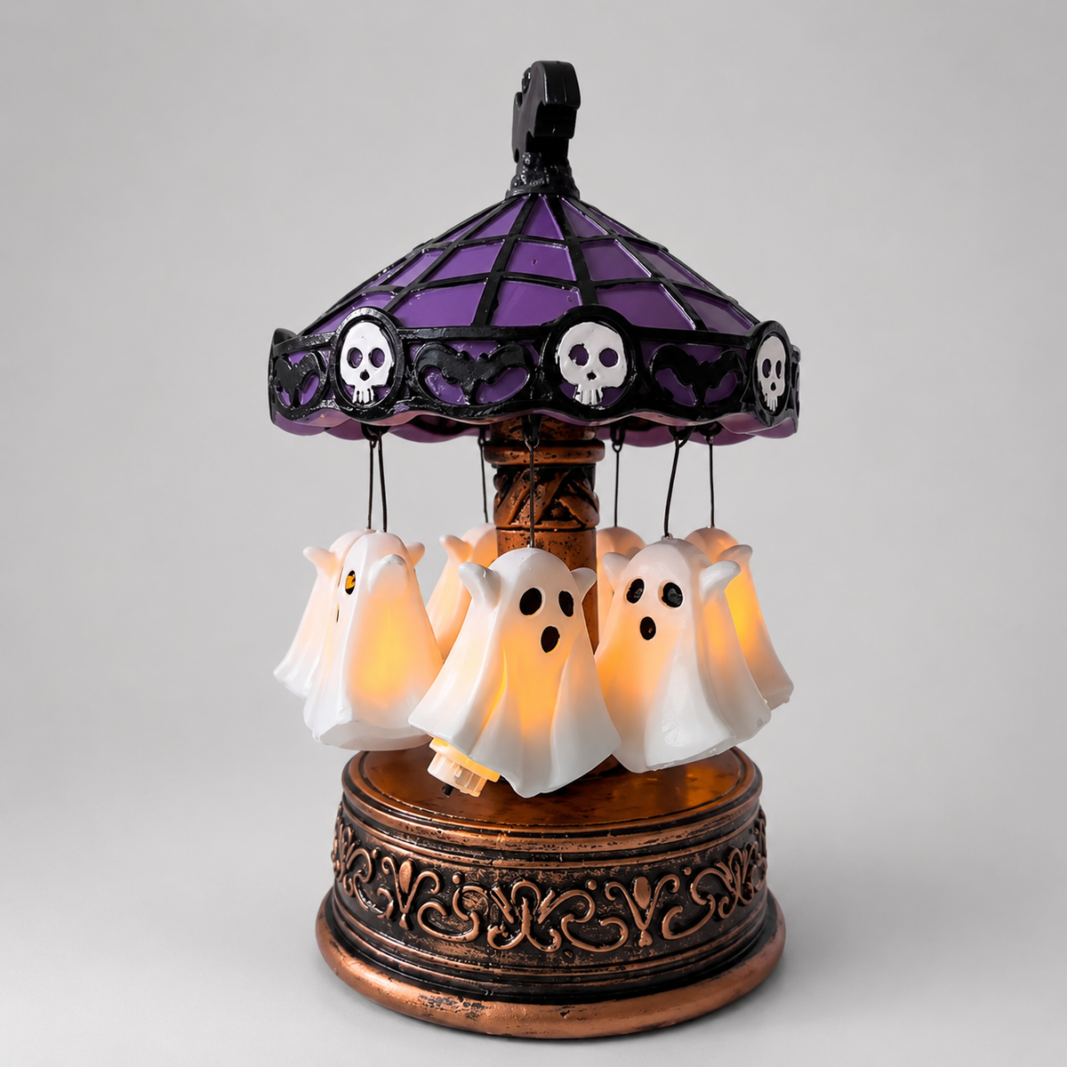 Leuchtender Halloween-Karussell mit Geisterfiguren – Tischdeko - Standardausführung - Saisonale Dekoration – Halloween