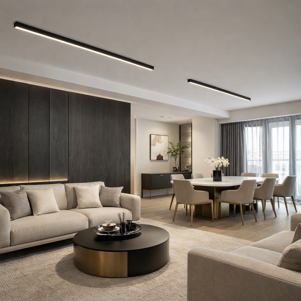 Lineare LED-Decken- oder Wandleuchte – blendfreie Beleuchtung für moderne Räume - Wandlampe