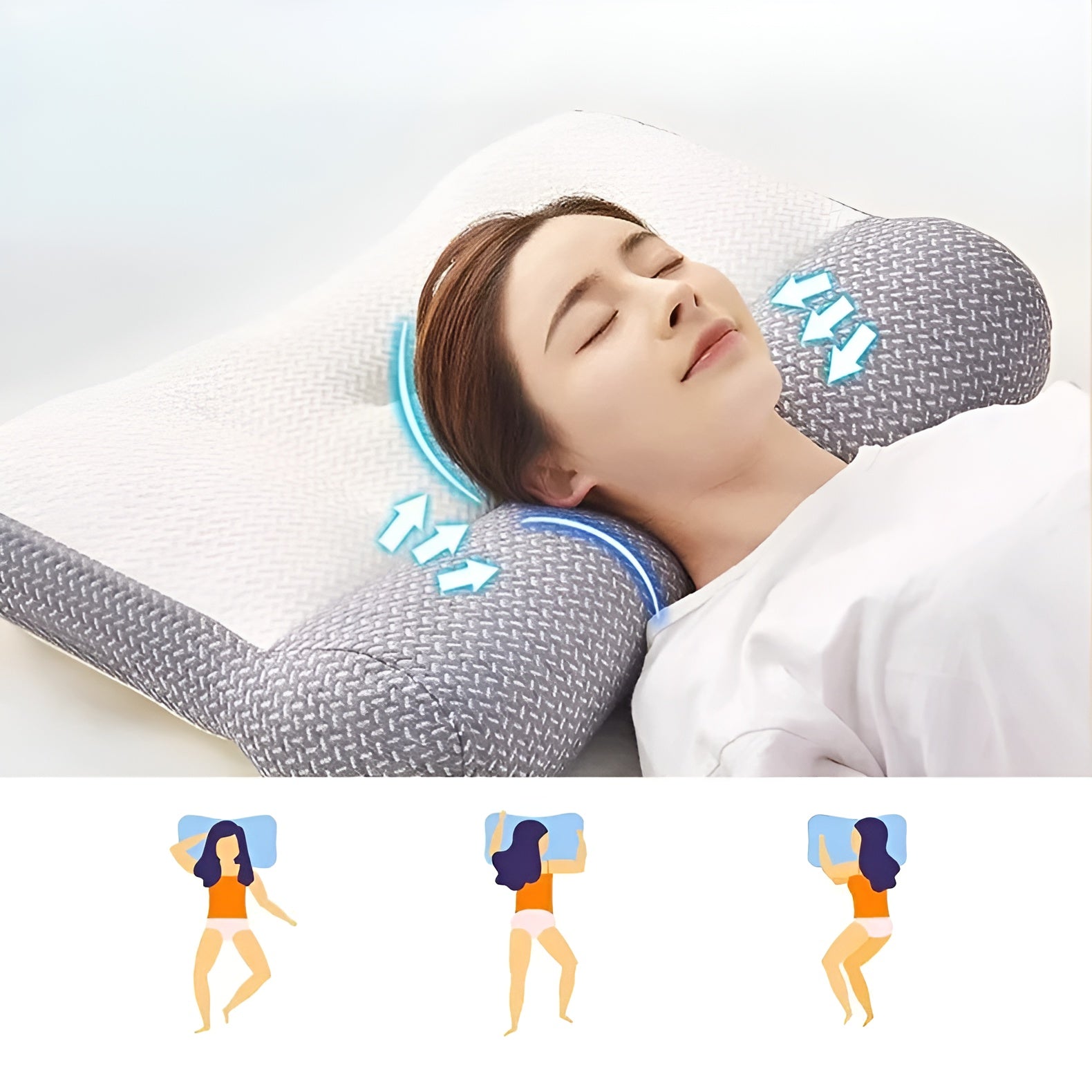 Lumera Ergonomisches Kissen – Orthopädisch Und Druckentlastend | Für Erholsamen Schlaf - Kissen