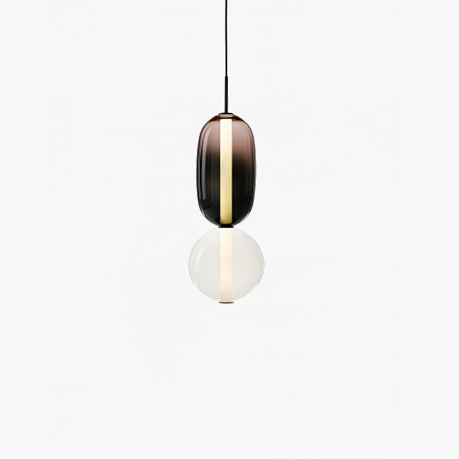 LumiSphere Light - Modern Colored Glass LED Pendant Light - Modell A ∅ ∅ 6 3″ x H 19 7″ / Durchmesser 16 cm x H 50 cm