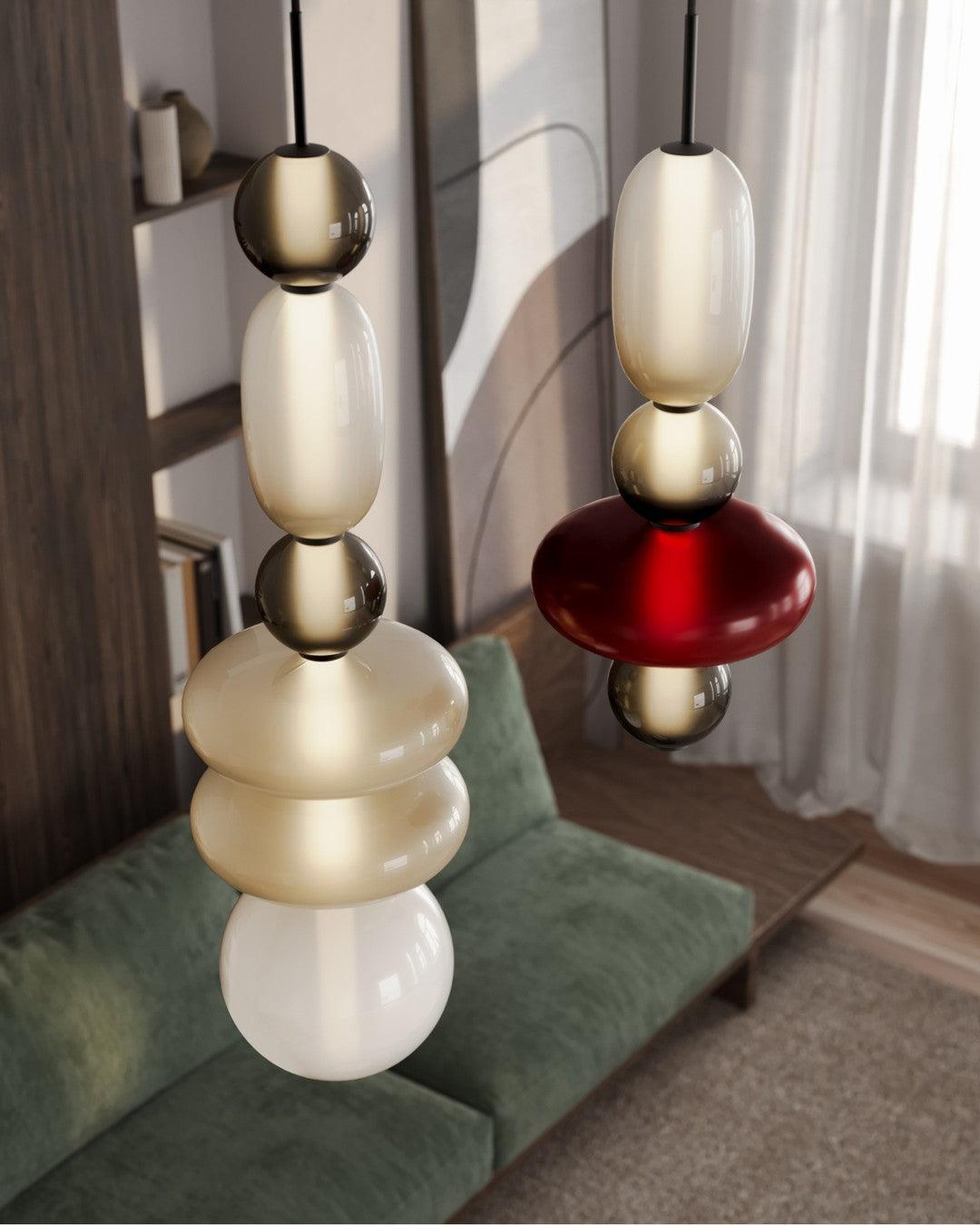 LumiSphere Light - Modern Colored Glass LED Pendant Light - Pendelleuchte