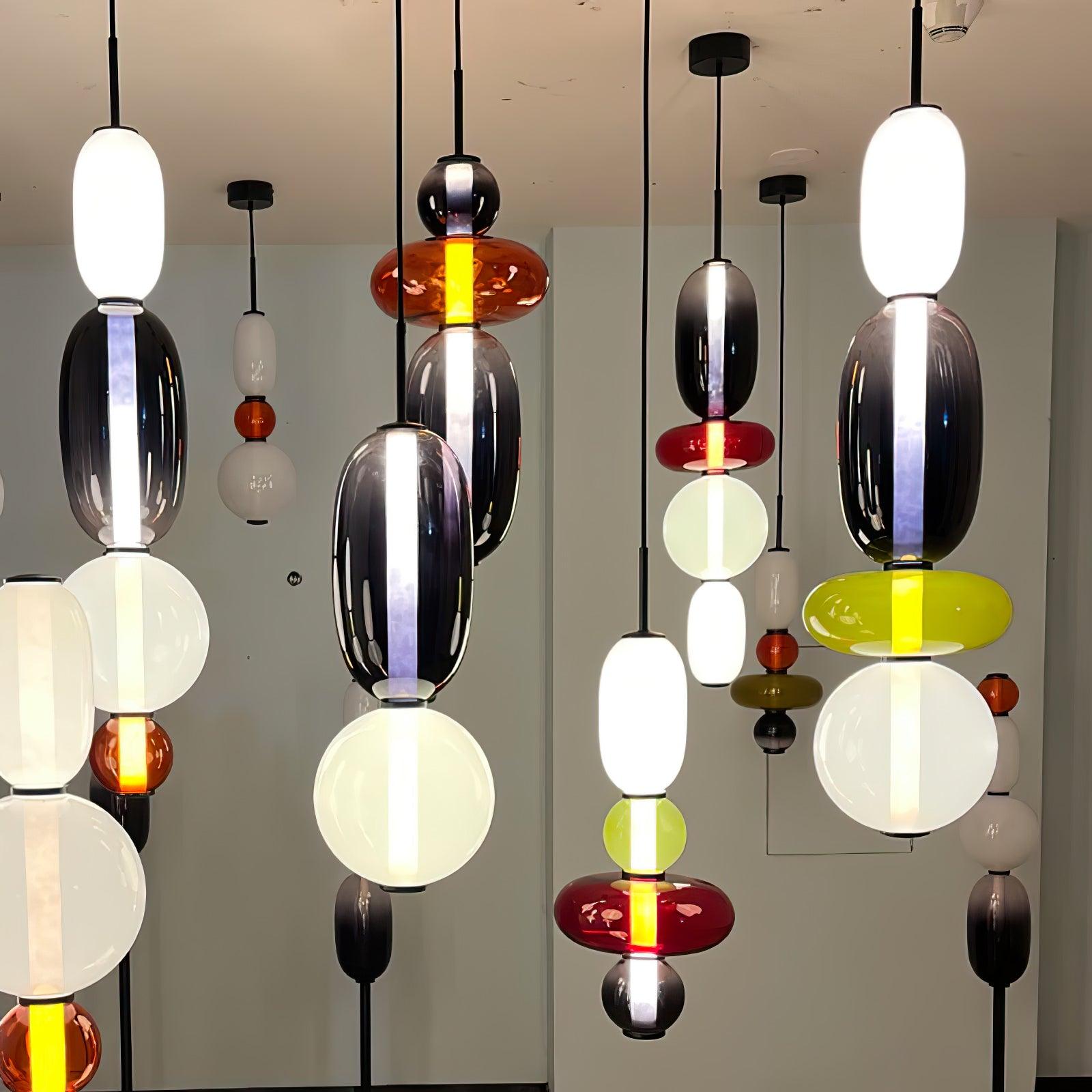 LumiSphere Light - Modern Colored Glass LED Pendant Light - Pendelleuchte