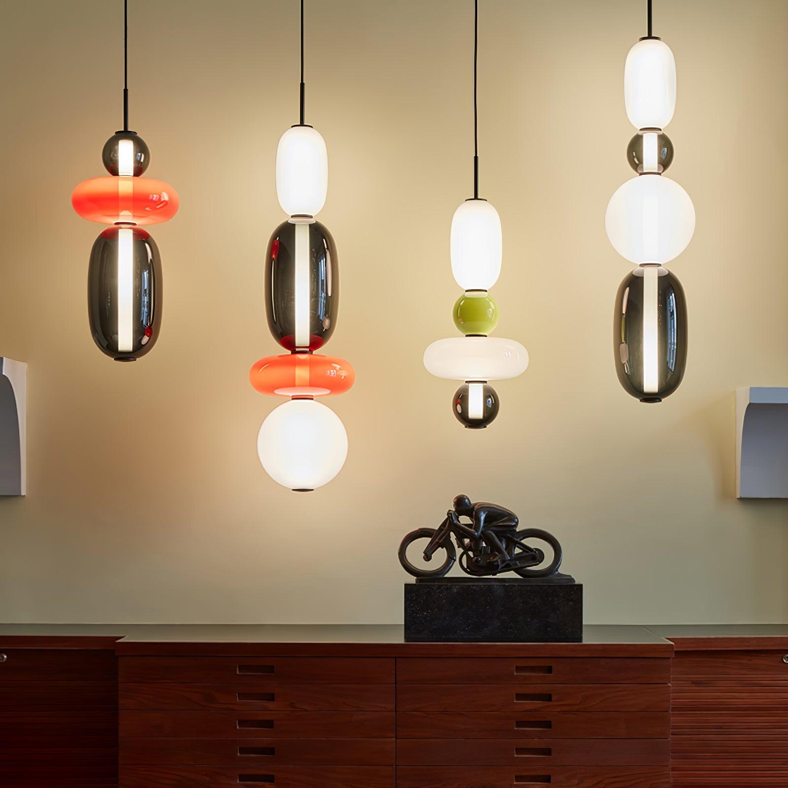 LumiSphere Light - Modern Colored Glass LED Pendant Light - Pendelleuchte