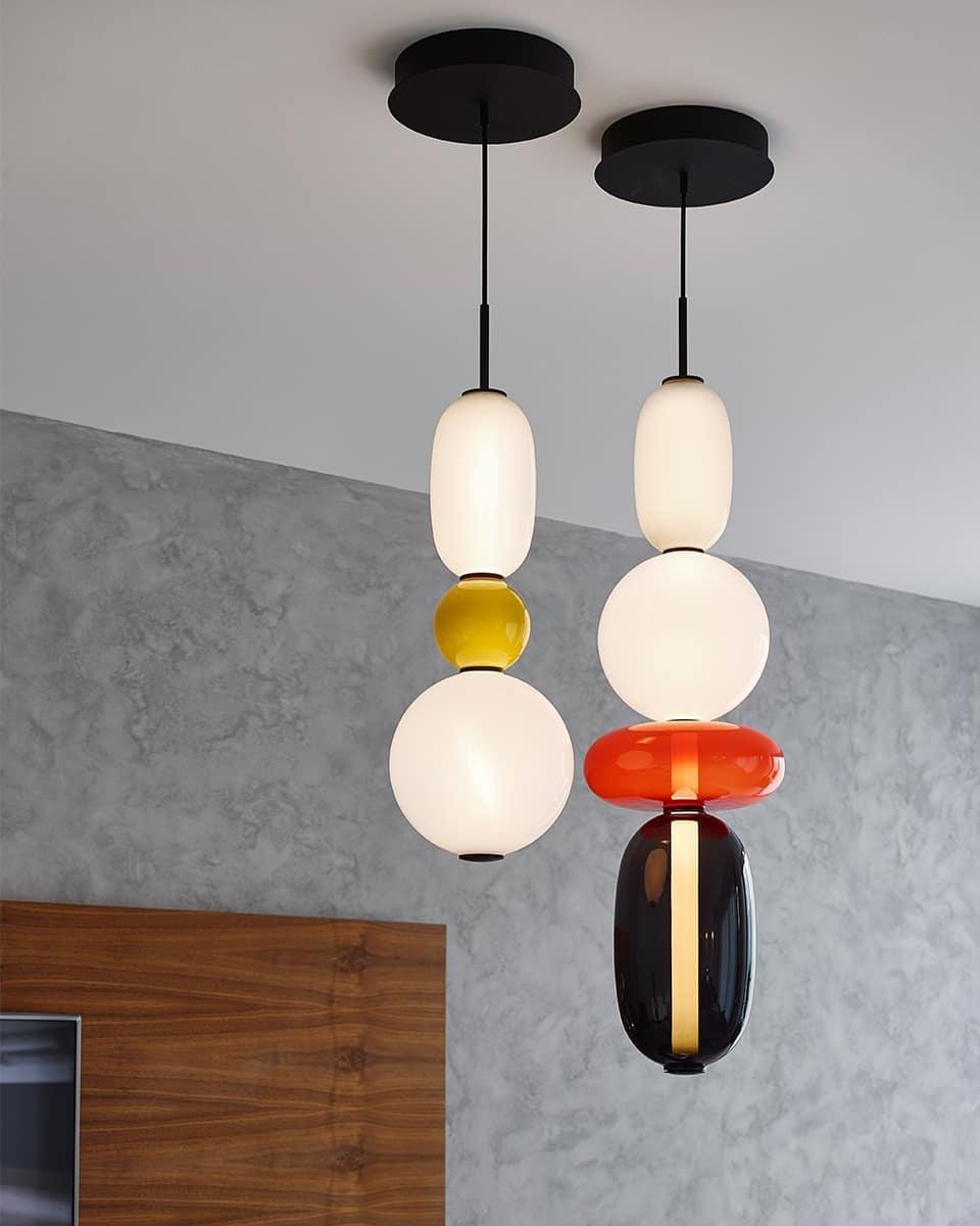 LumiSphere Light - Modern Colored Glass LED Pendant Light - Pendelleuchte