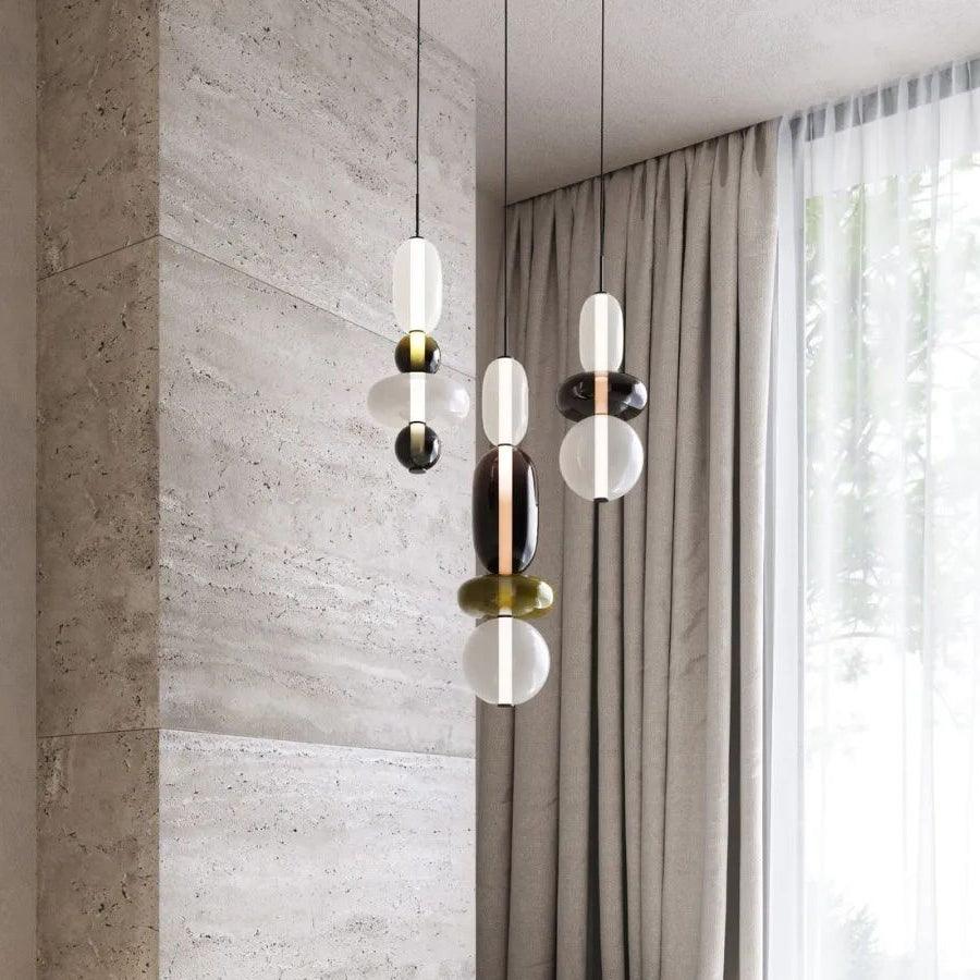 LumiSphere Light - Modern Colored Glass LED Pendant Light - Pendelleuchte