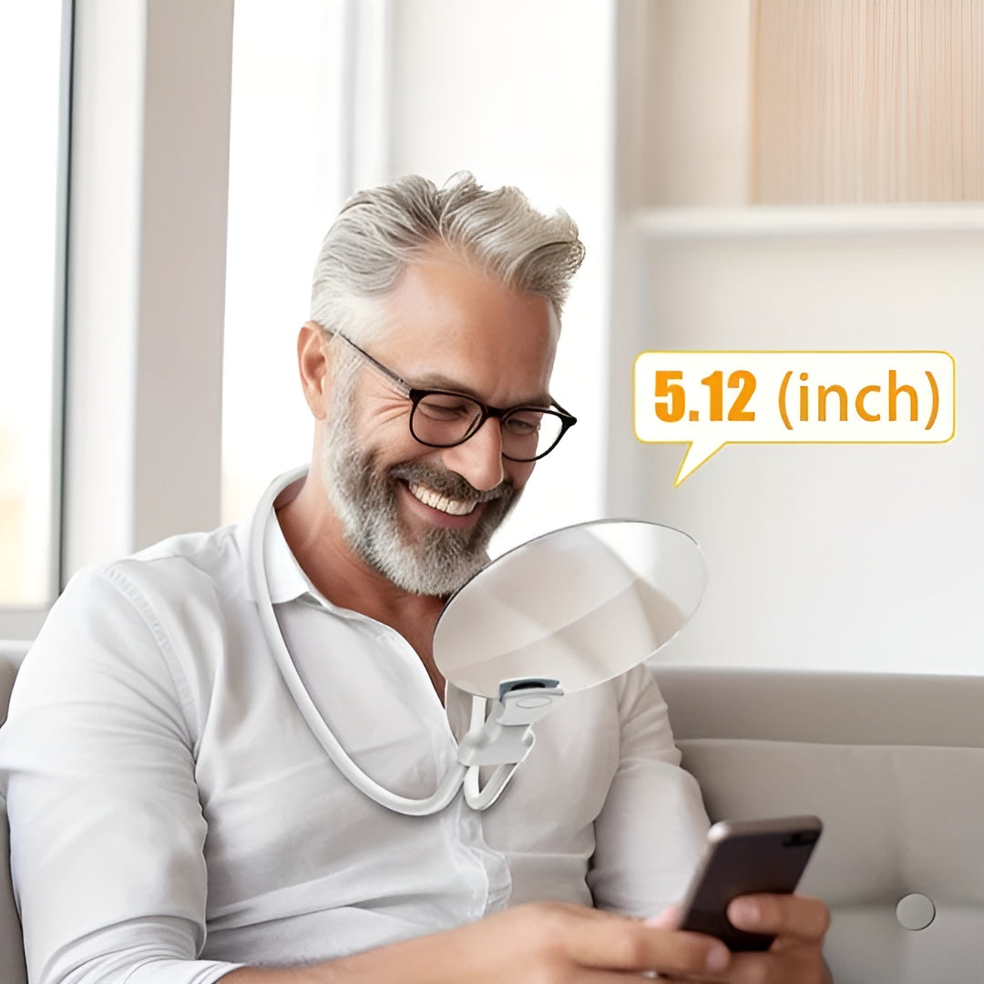 Lupenbrille Pro mit flexiblem Nackenband – Freihändige Leselupe für Senioren & Sehbehinderte | Ideal zum Lesen Nähen
