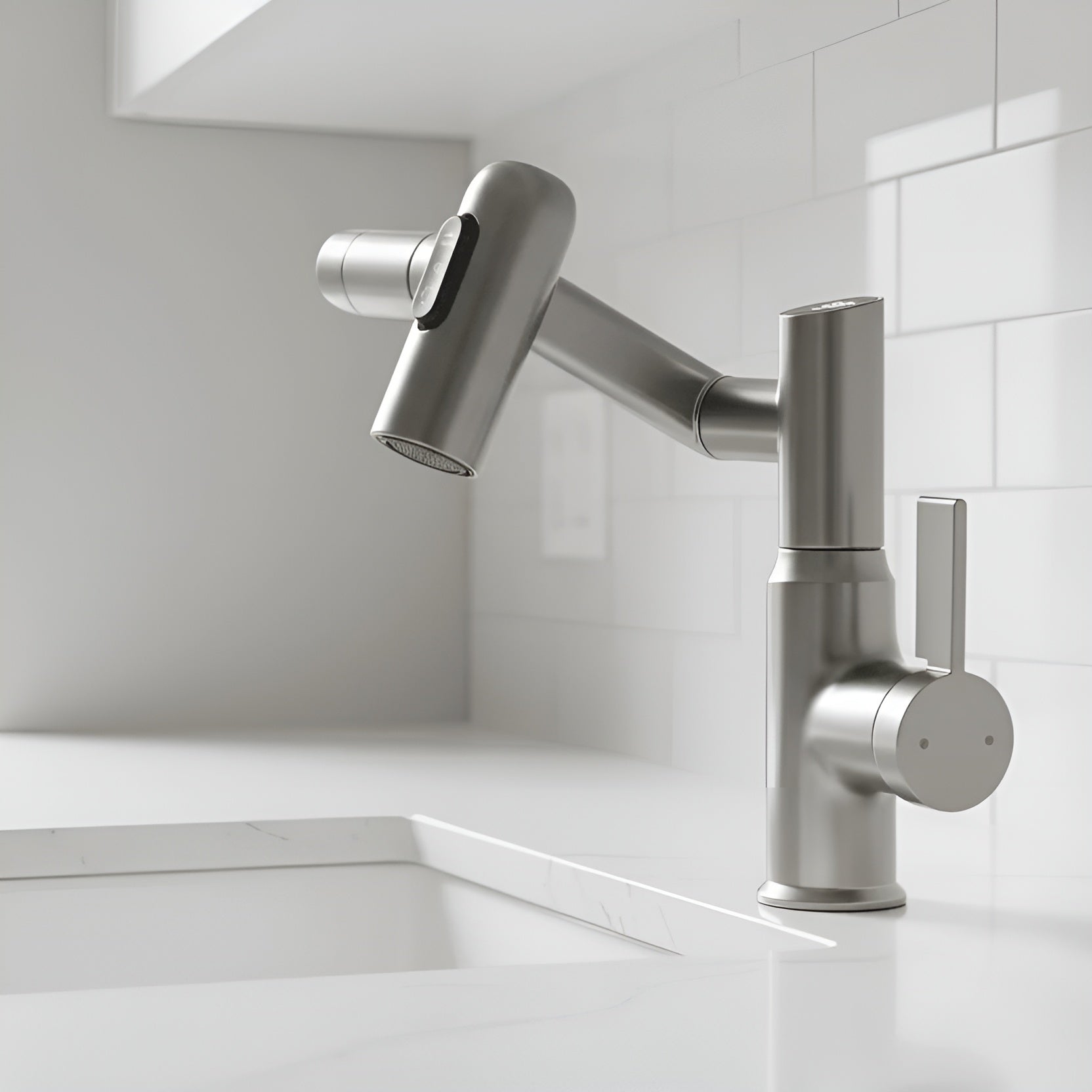 Lustraflow 360° Smart-Wasserhahn – LED-Temperaturanzeige | Intelligente Wassersteuerung - Waschtischarmaturen