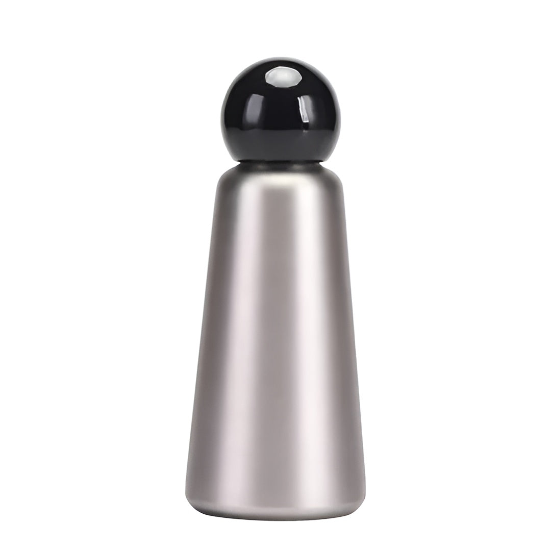 Lux Drop Thermoflasche auslaufsicher – Hält Getränke 12h heiß & 24h kalt - Silber A - Wasserflasche