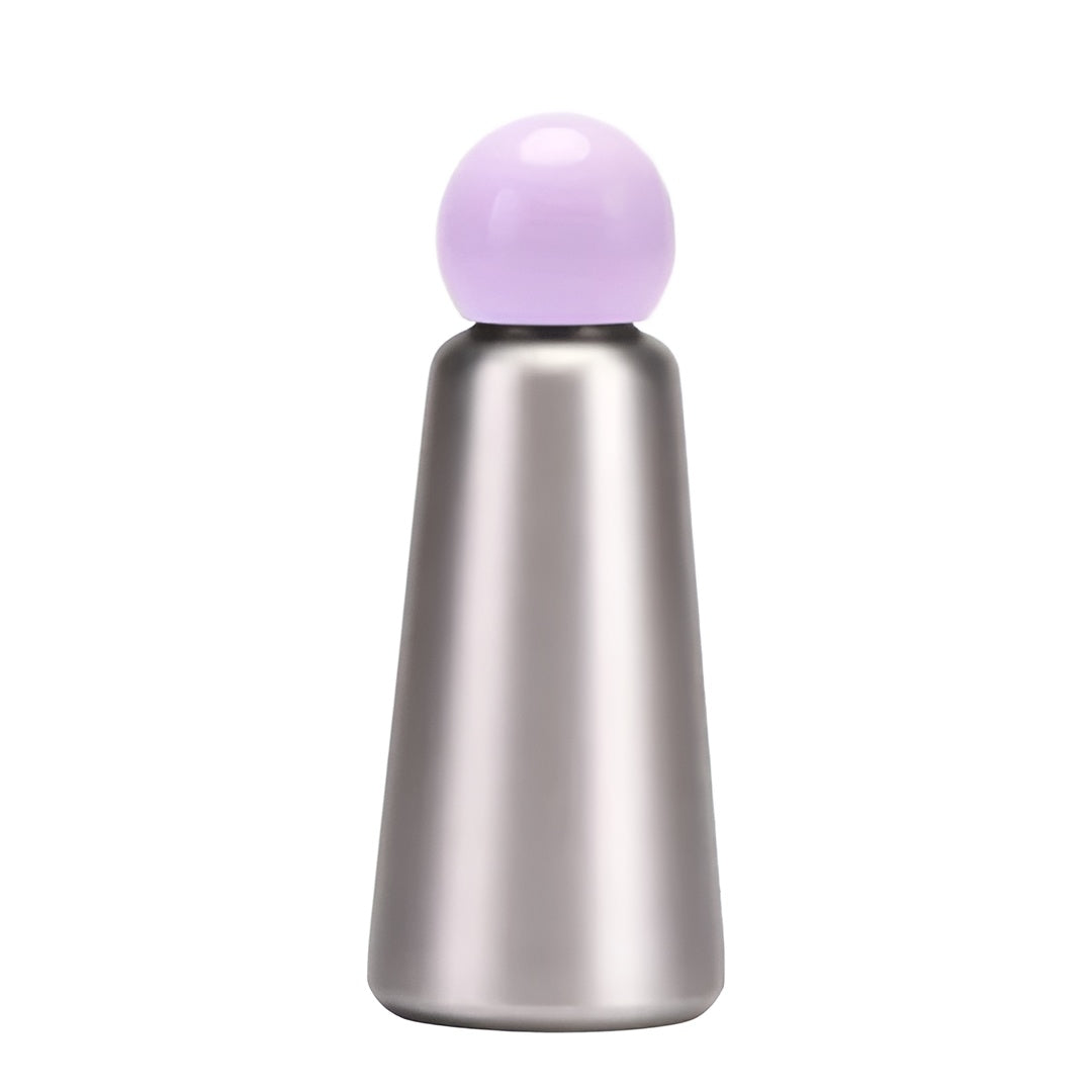 LuxDrop Thermoflasche auslaufsicher – Hält Getränke 12h heiß & 24h kalt - Silber C - Wasserflasche