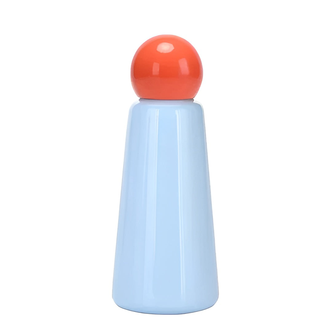 LuxDrop Thermoflasche auslaufsicher – Hält Getränke 12h heiß & 24h kalt - Orange-Blau - Wasserflasche