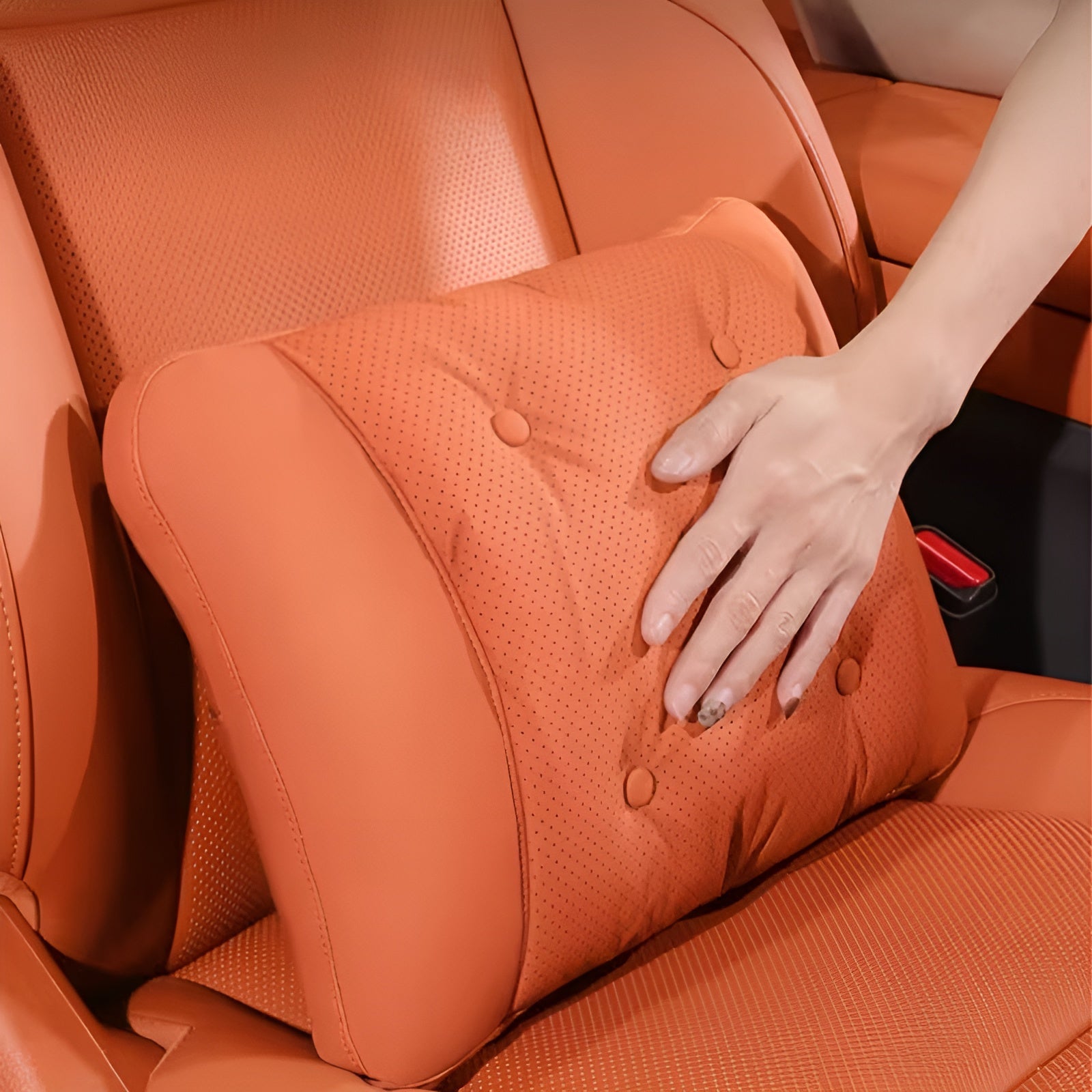 Luxuriöse Auto Kopfstützen & Lendenstütze – Ultraweicher Ergonomischer Komfort | Ganzjahresdesign - Nackenkissen