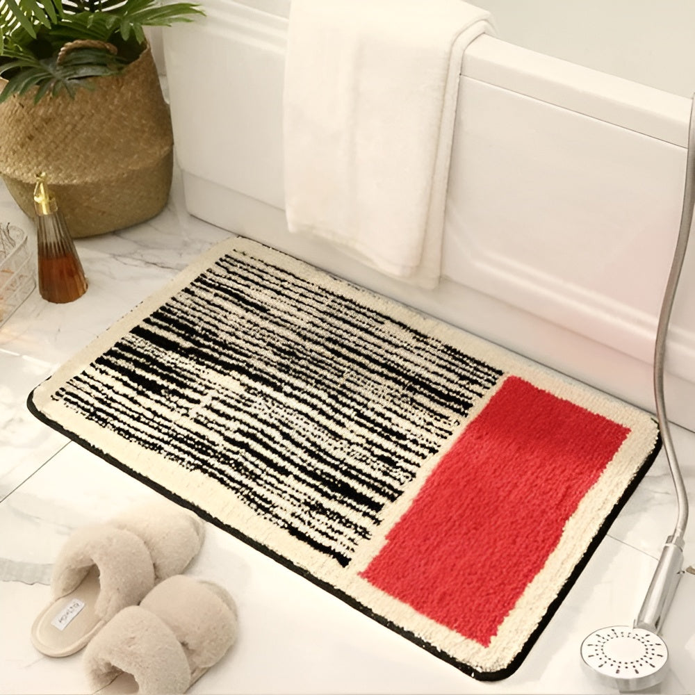 Luxuriöse Handgefertigte Badematte – Abstraktes Design Für Stilvolle Badezimmer - Badematte