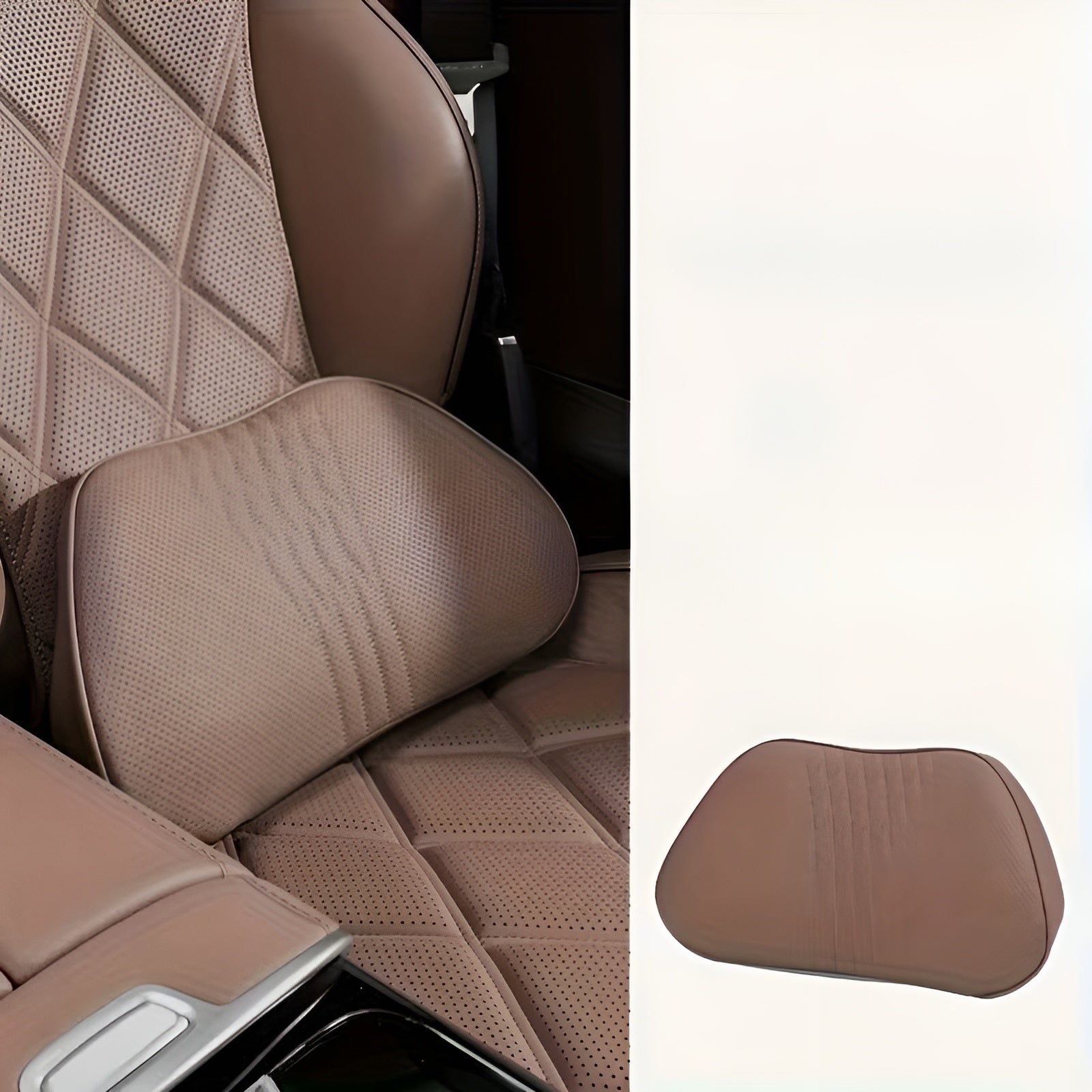 Luxuriöses Nappa-Auto-Nackenkissen – Atmungsaktiver Komfort | Nacken- & Lendenstütze - Nackenkissen für das Auto