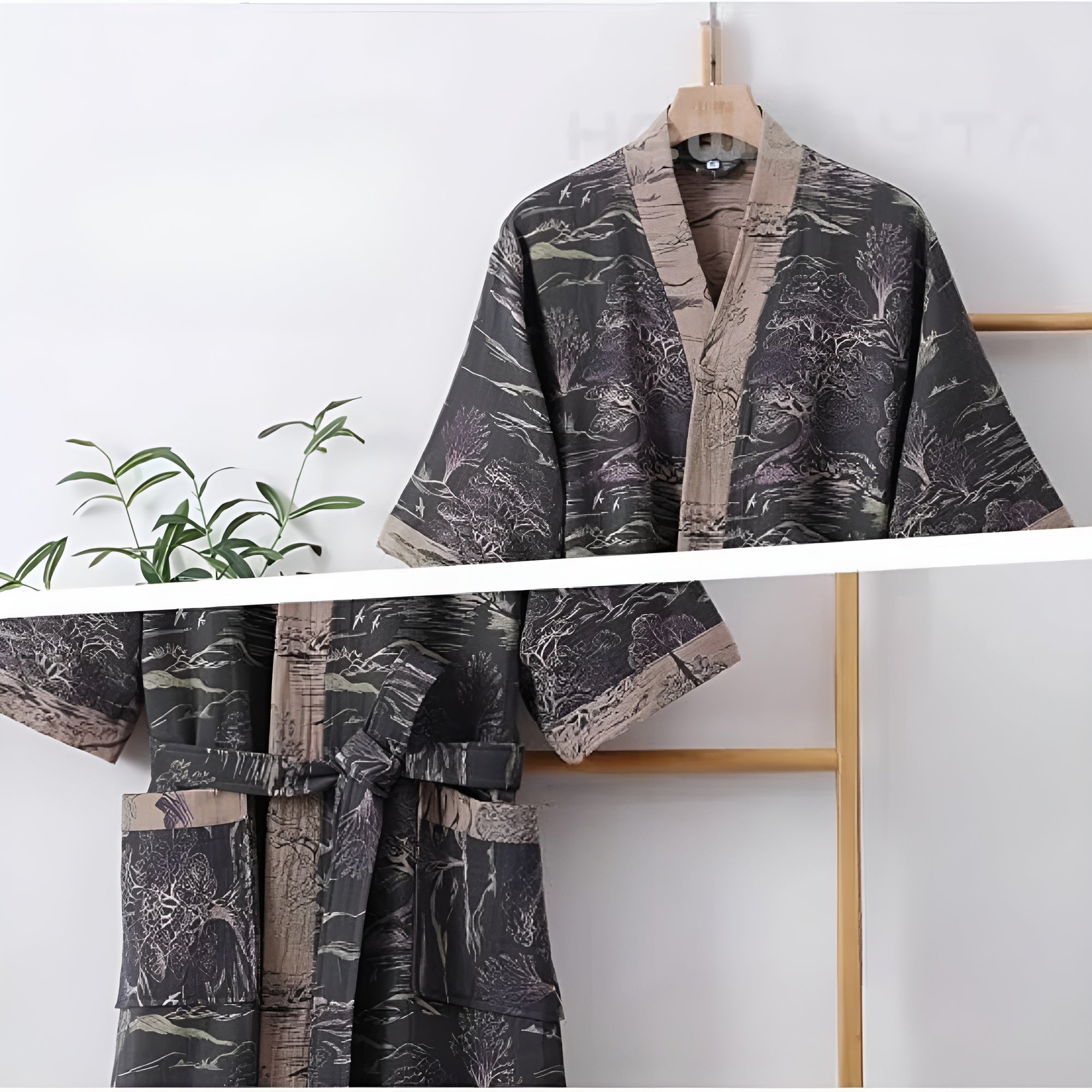 Luxury Kimono Bathrobe - Soft Breathable Cotton for Stylish Relaxation at Home - Badjassen