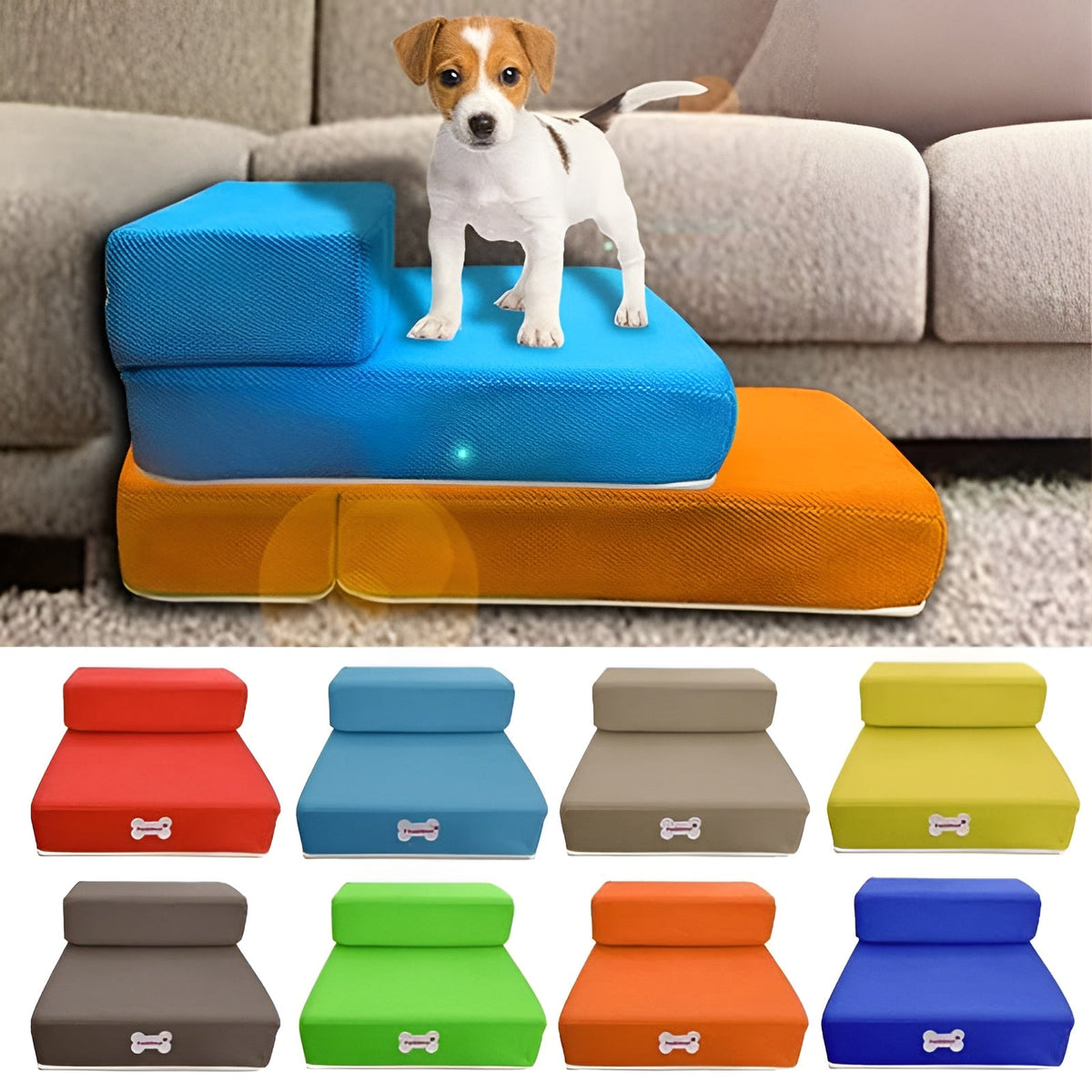 Luxus-Hundetreppe – Gelenkschonendes Design | Einfaches Aufsteigen auf Sofa und Bett - Minisofa