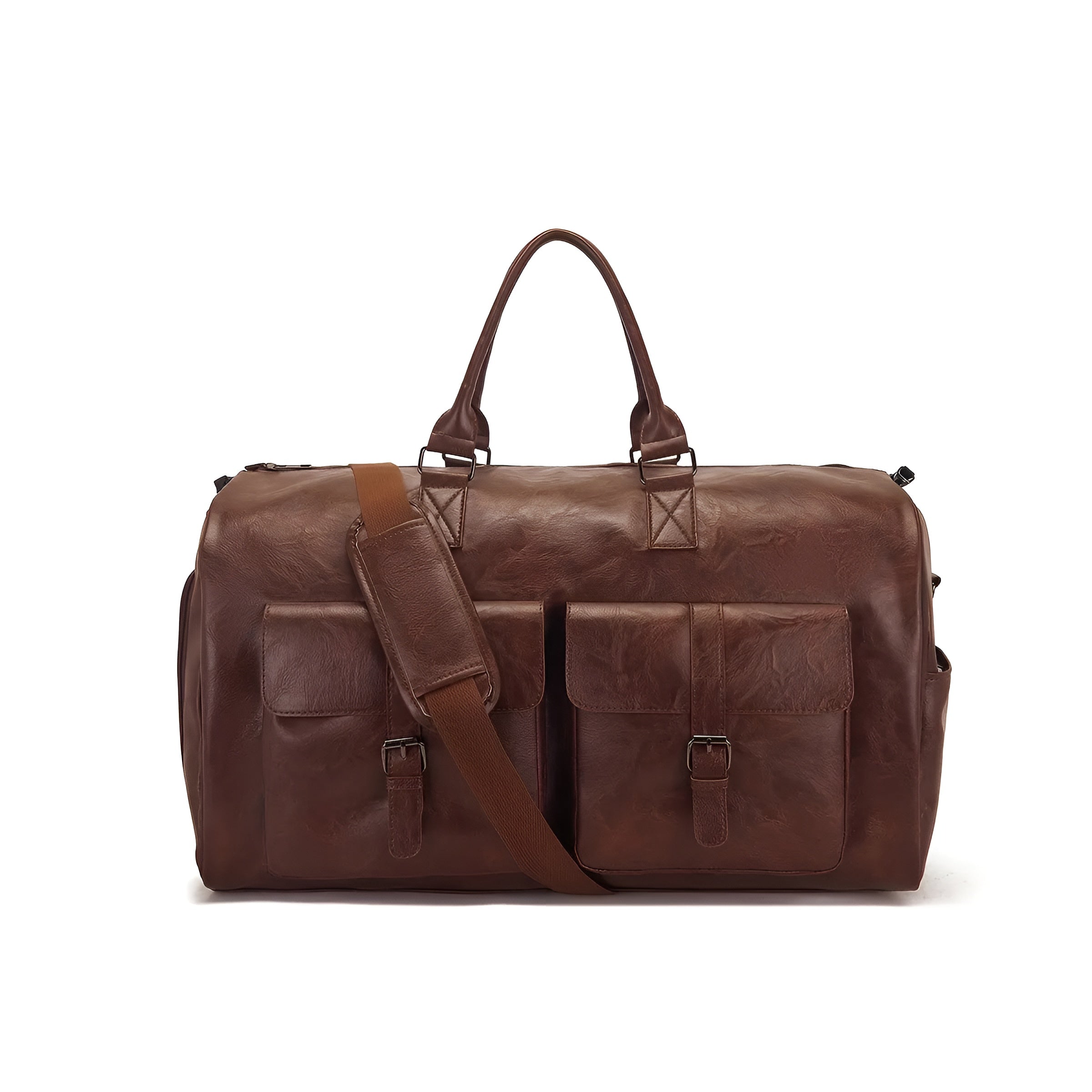 Luxus Leder-Reisetasche – Geräumiges Design mit mehreren Fächern – Ihr idealer Reisebegleiter - Braun - Reisetasche