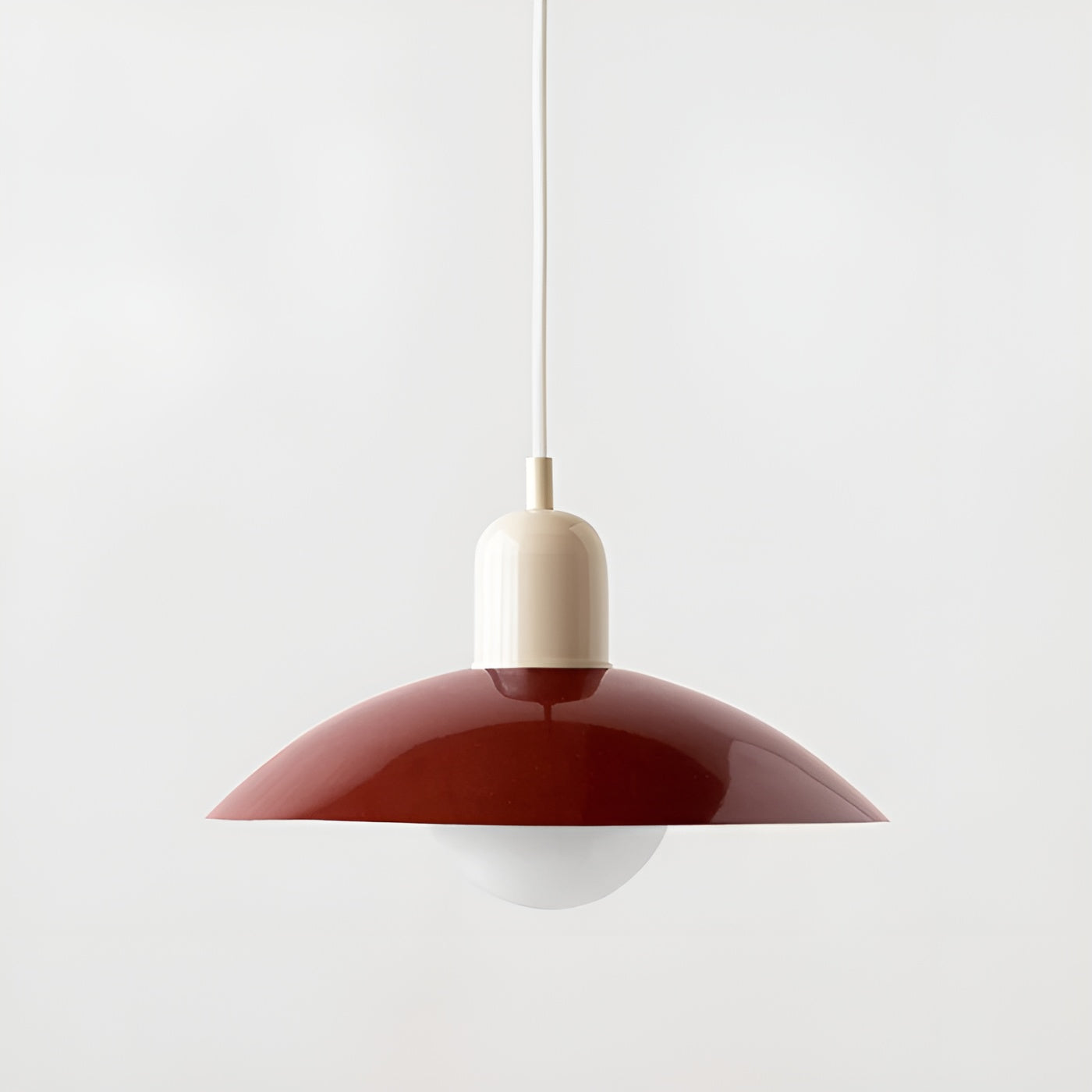 Macaron-Design Pendellampe – Sanftes Licht | Perfekt für Zuhause - Weiß / Rot - Lampe