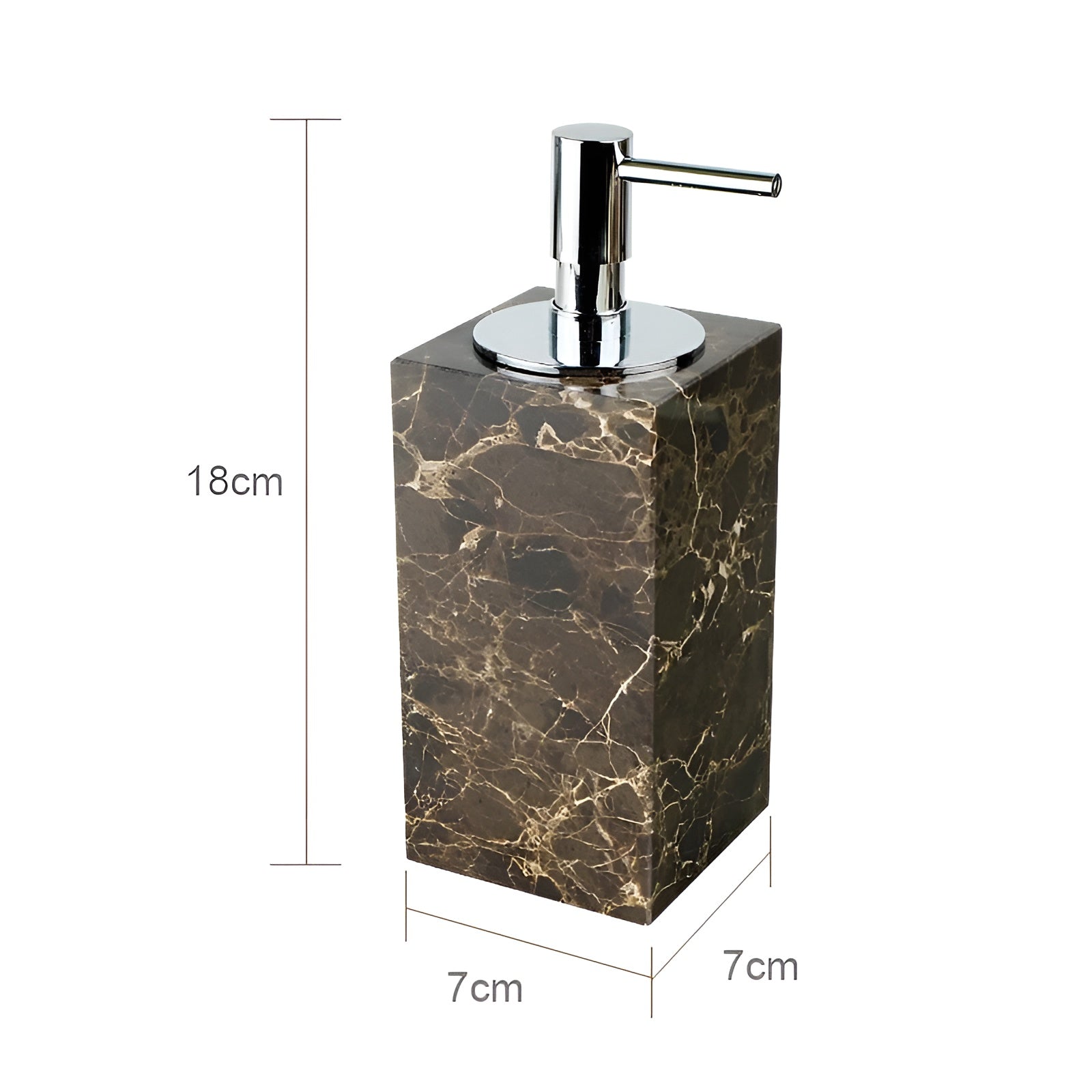 Badezimmer-Set aus Emperador Marmor – Luxuriöser Seifenspender, Seifenschale & Duftaccessoire | Elegante Bad-Accessoires