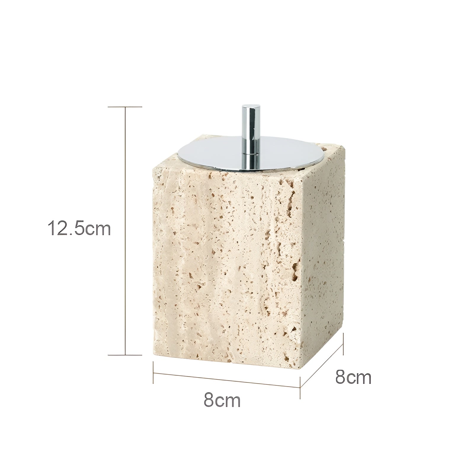 Badezimmer-Set aus Travertin – Edle Accessoires aus Naturstein | Seifenspender, Seifenschale, Diffusor & Ablage