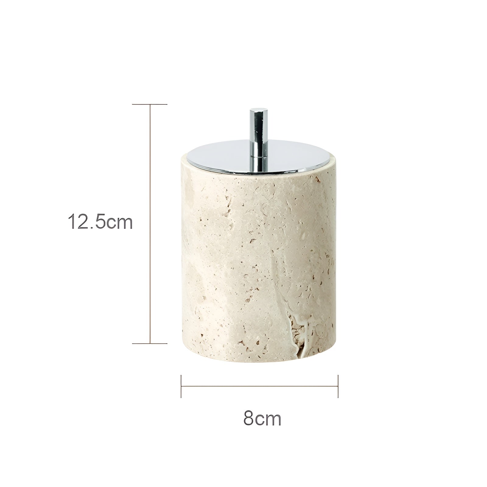Badezimmer-Set aus Travertin – Edle Accessoires aus Naturstein | Seifenspender, Seifenschale, Diffusor & Ablage