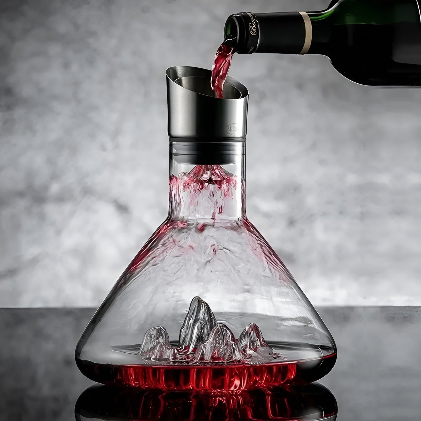 Kristall-Whisky-Wein Dekanter – Handgefertigt und bleifrei | 1500 ml Karaffe für Bar und Zuhause