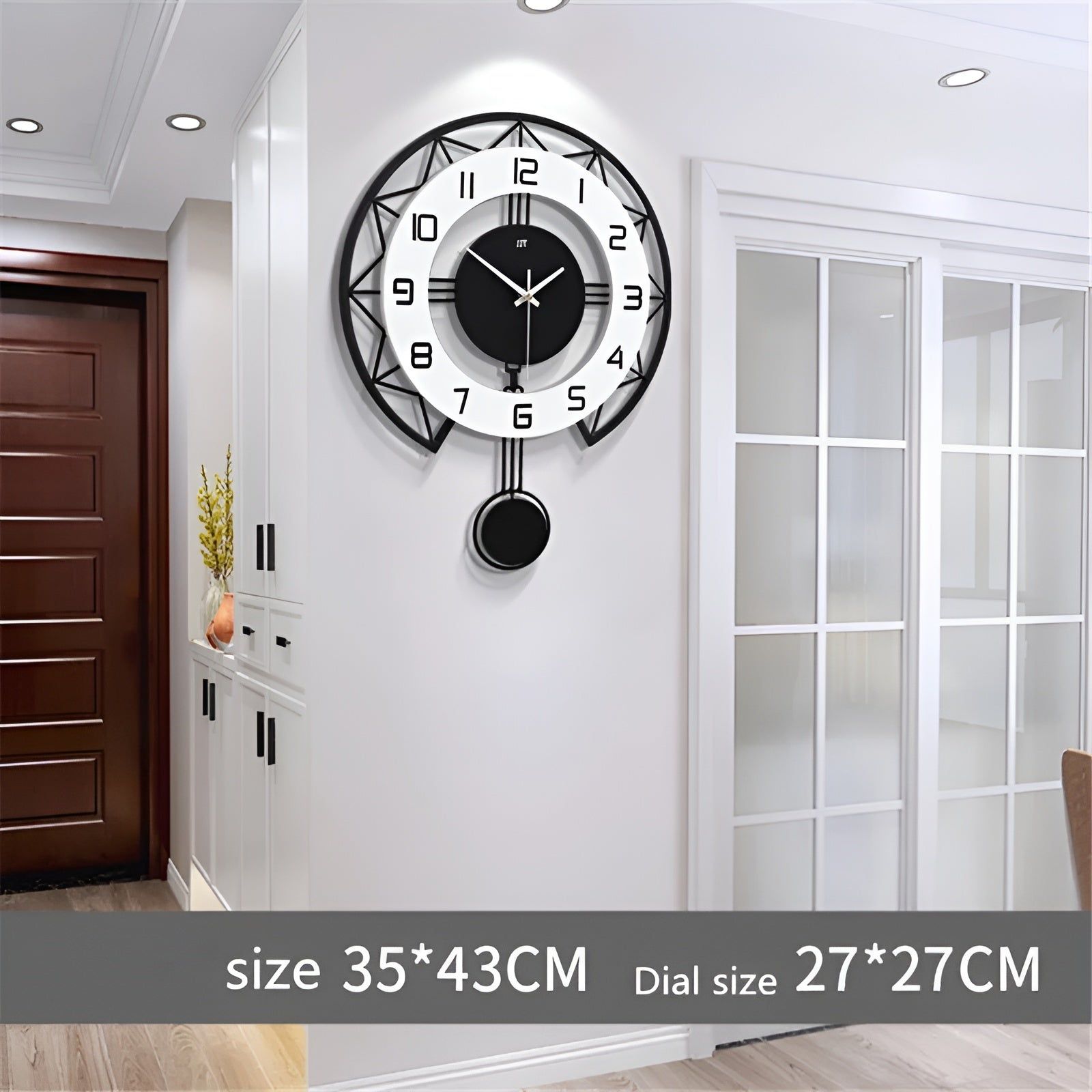 NordicFlair Clock - Moderne Nordic Home Art Holz Uhr Elegare