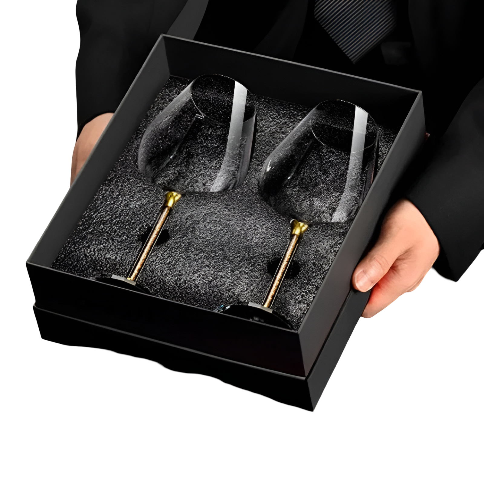 Kristall-Weingläser Set – 2-teilig, Elegant und Luxuriös | Perfekt für Rotwein, Weißwein & Champagner