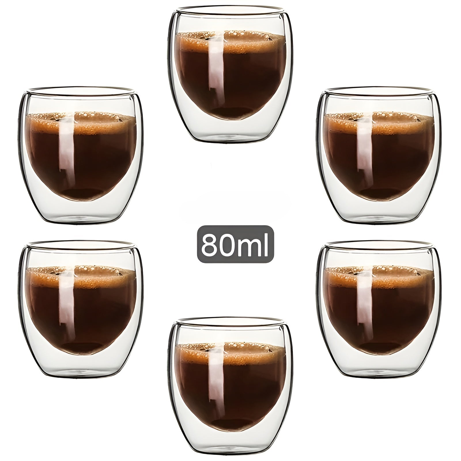 Doppelwandiges Glas – Hitzebeständig und Transparent | Handgefertigte Mini-Tee- und Whiskeygläser