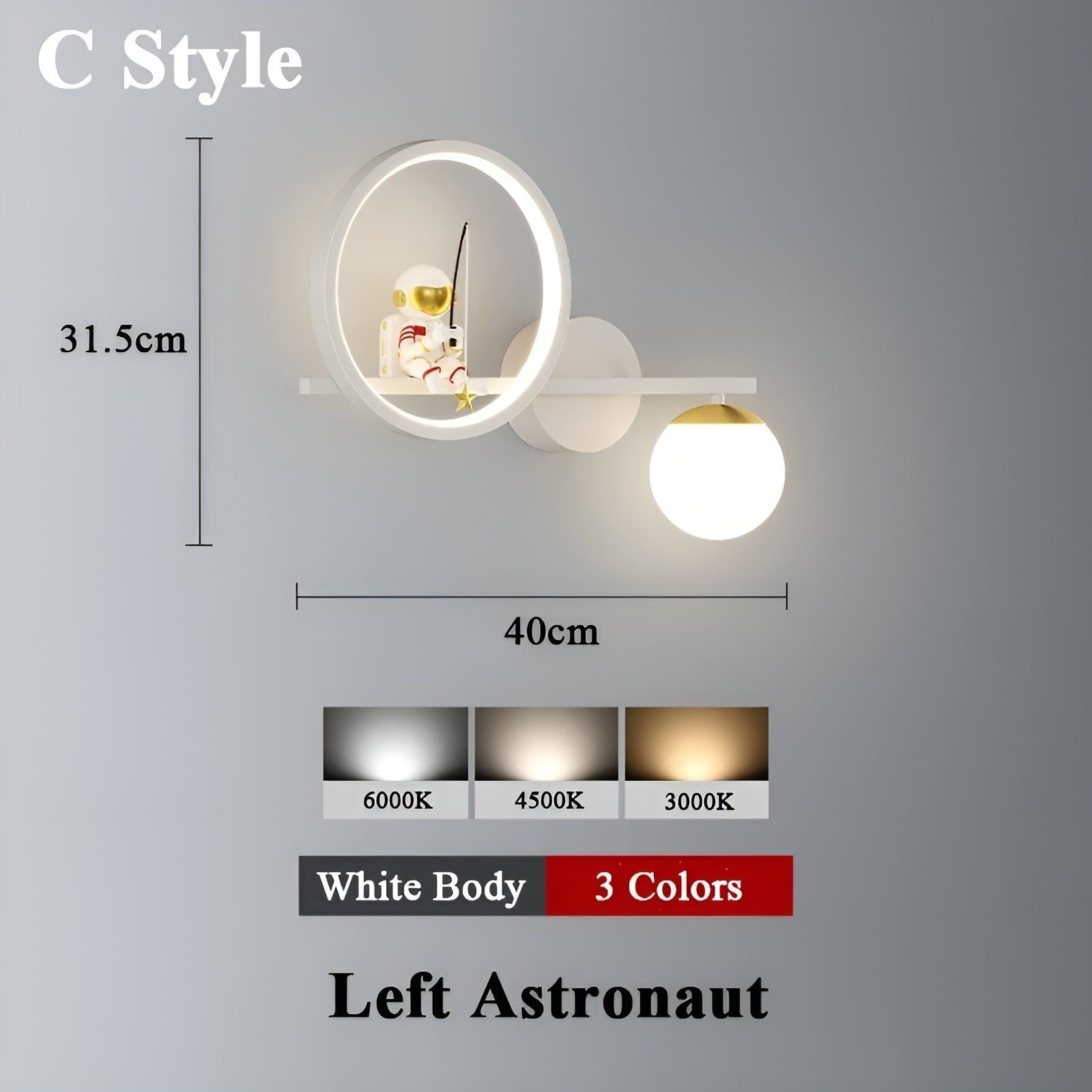 AstroGlow Lamp - Moderne Kinder Sternenhimmel-Projektor LED-Wandlampe Elegare